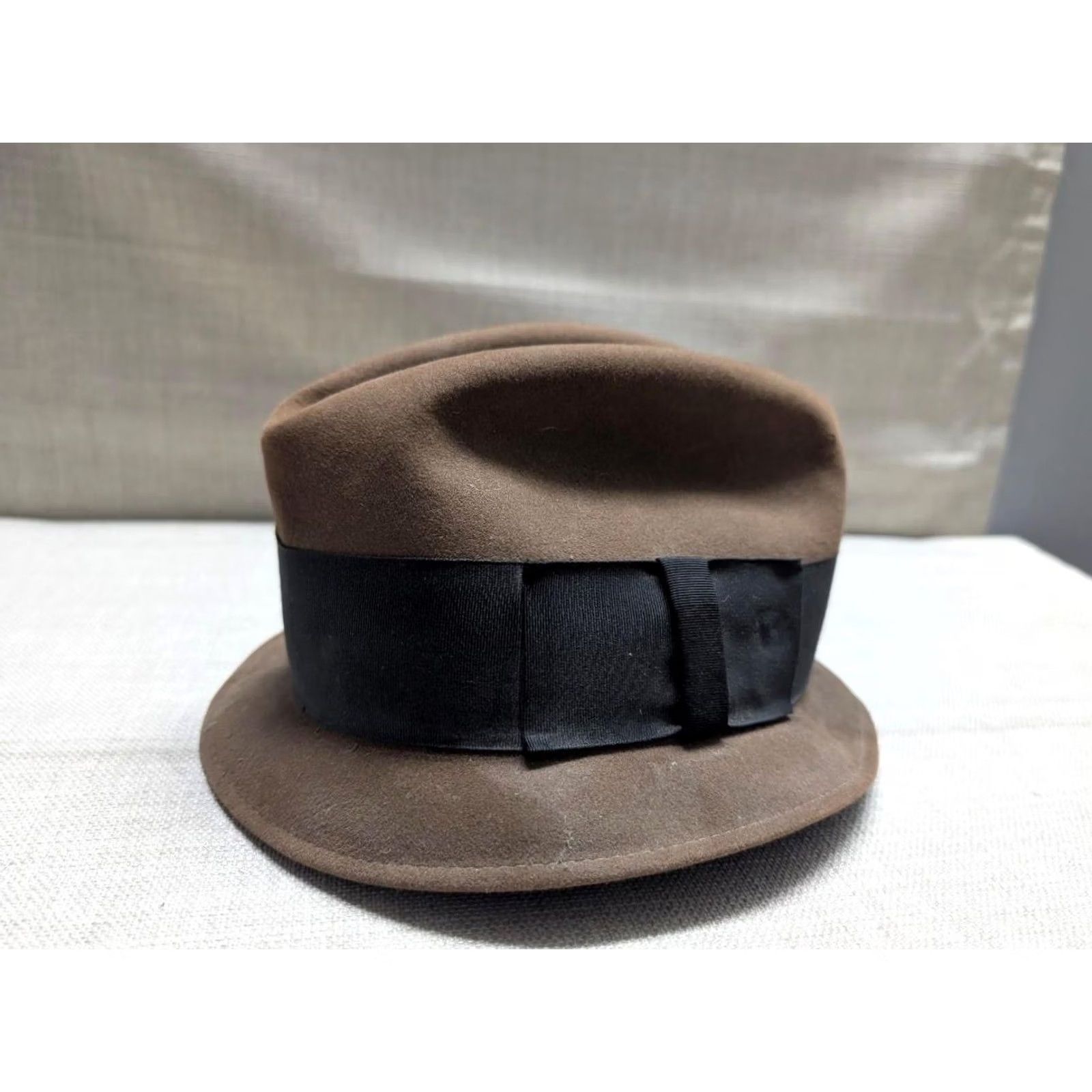 Vintage VINTAGE Berg fur felted beaver blend Fedora hat 7-1/8 brown Mens adult 1950s 57cm costume style Size ONE SIZE - 5 Thumbnail