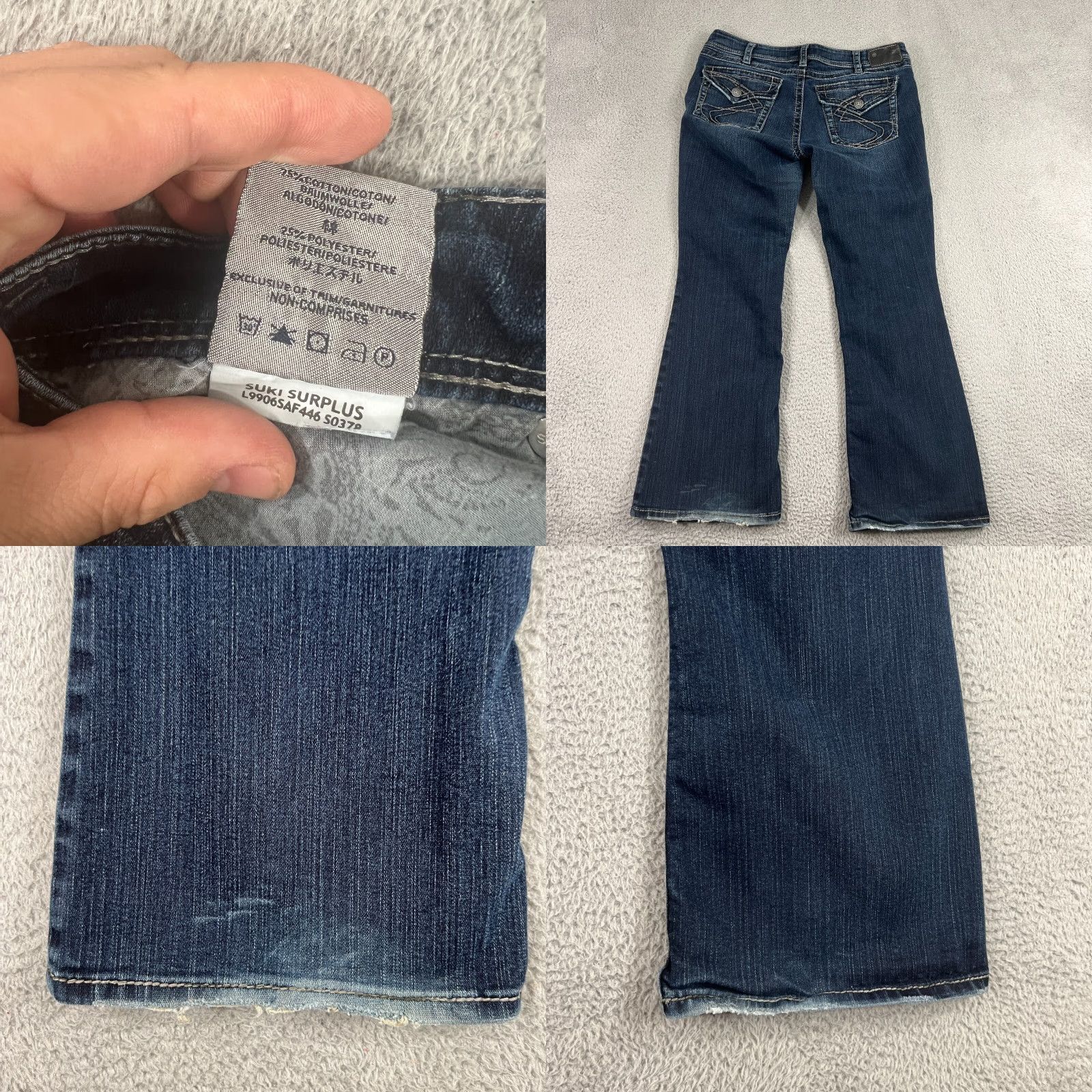 Silver Jeans Co. Silver Jeans Women's Bootcut Jeans 33x30 Dark Wash Flap Pocket Cotton Blend Size 24" / US 00 / IT 34 - 8 Thumbnail