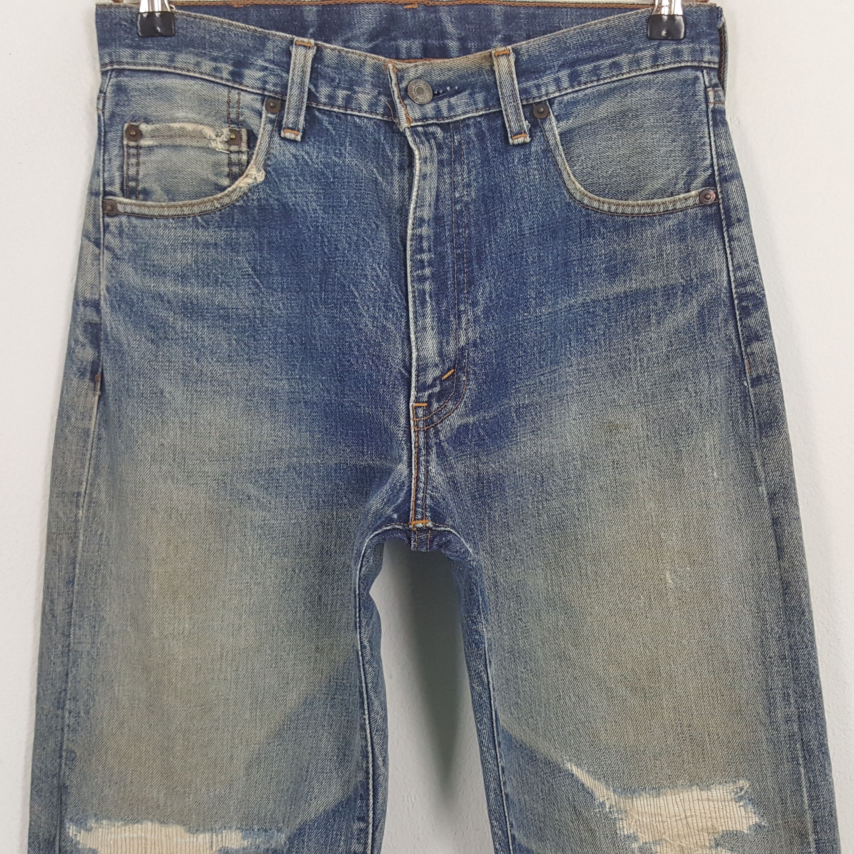 Levi's × Vintage Vintage Levi's Selvedge American Distressed Denim Jeans Size US 29 - 2 Thumbnail