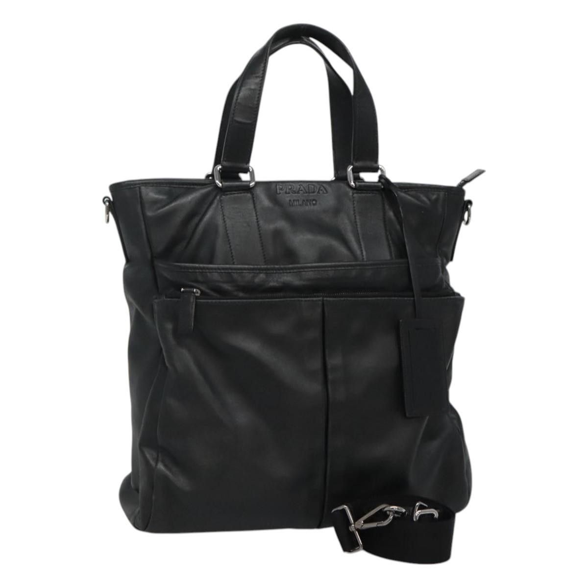 Prada Prada Vintage Tote Leather Size ONE SIZE - 1 Thumbnail