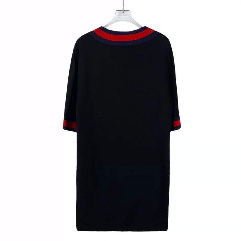 Gucci Gucci Black striped V-neck short-sleeved dress 2504-Nextarr Size S / US 4 / IT 40 - 2 Thumbnail