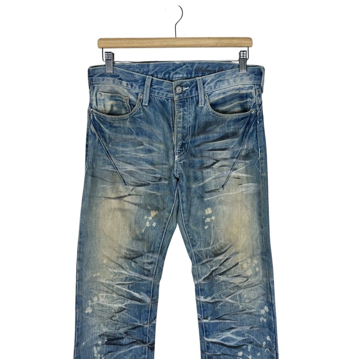Urban Outfitters 🌟URBAN CRAFT DENIM PAINT SPLATTER PANTS Size US 32 / EU 48 - 3 Thumbnail