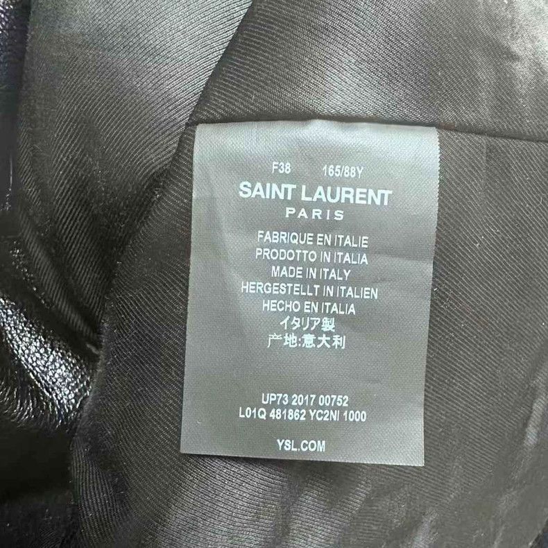 Saint Laurent Paris Saint Laurent ParisSolid zipper biker leather jacket 2504- Size XS / US 0-2 / IT 36-38 - 4 Thumbnail