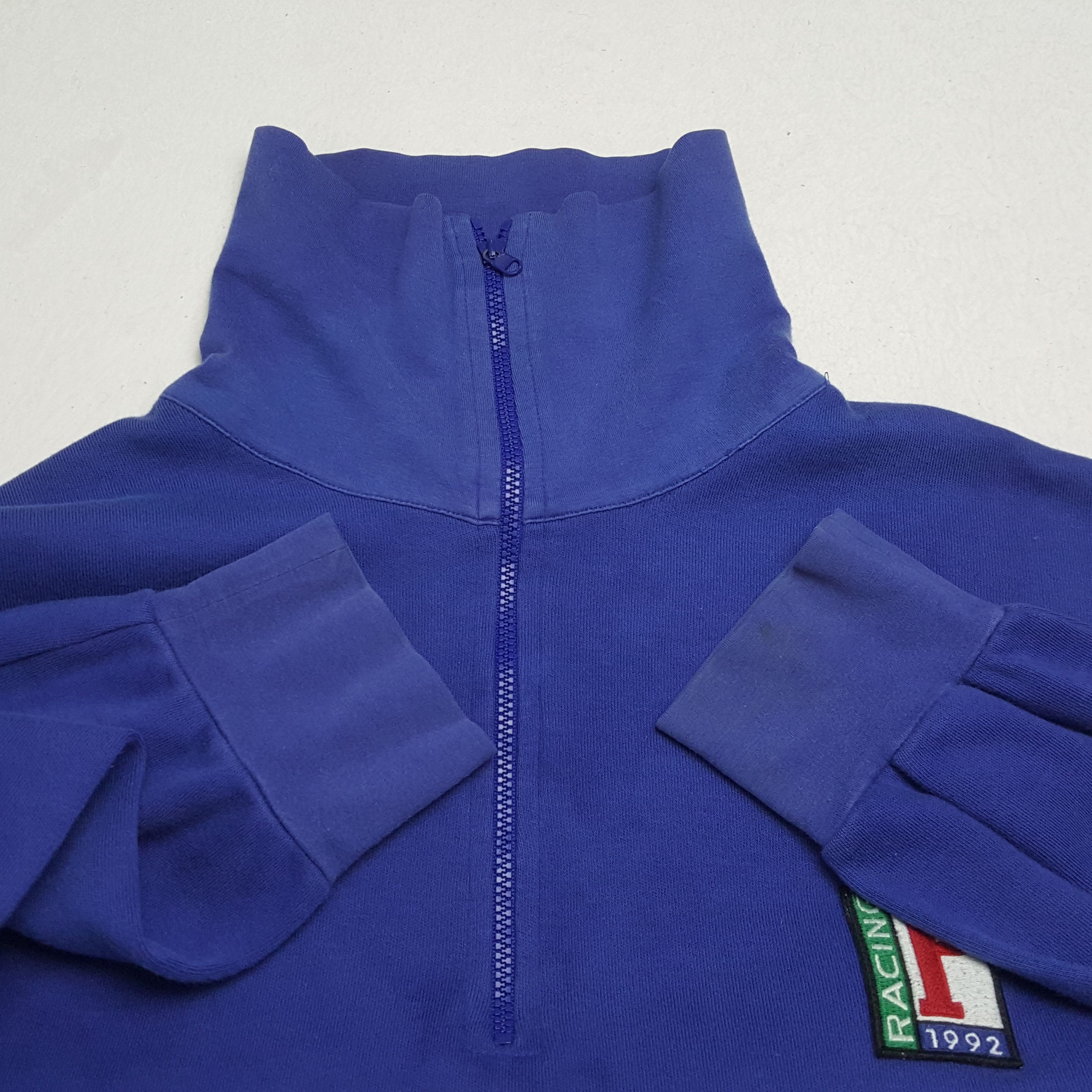 Polo Ralph Lauren × Vintage POLO by RALPH LAUREN Distressed Half Zipper Sweatshirt Size US L / EU 52-54 / 3 - 8 Thumbnail