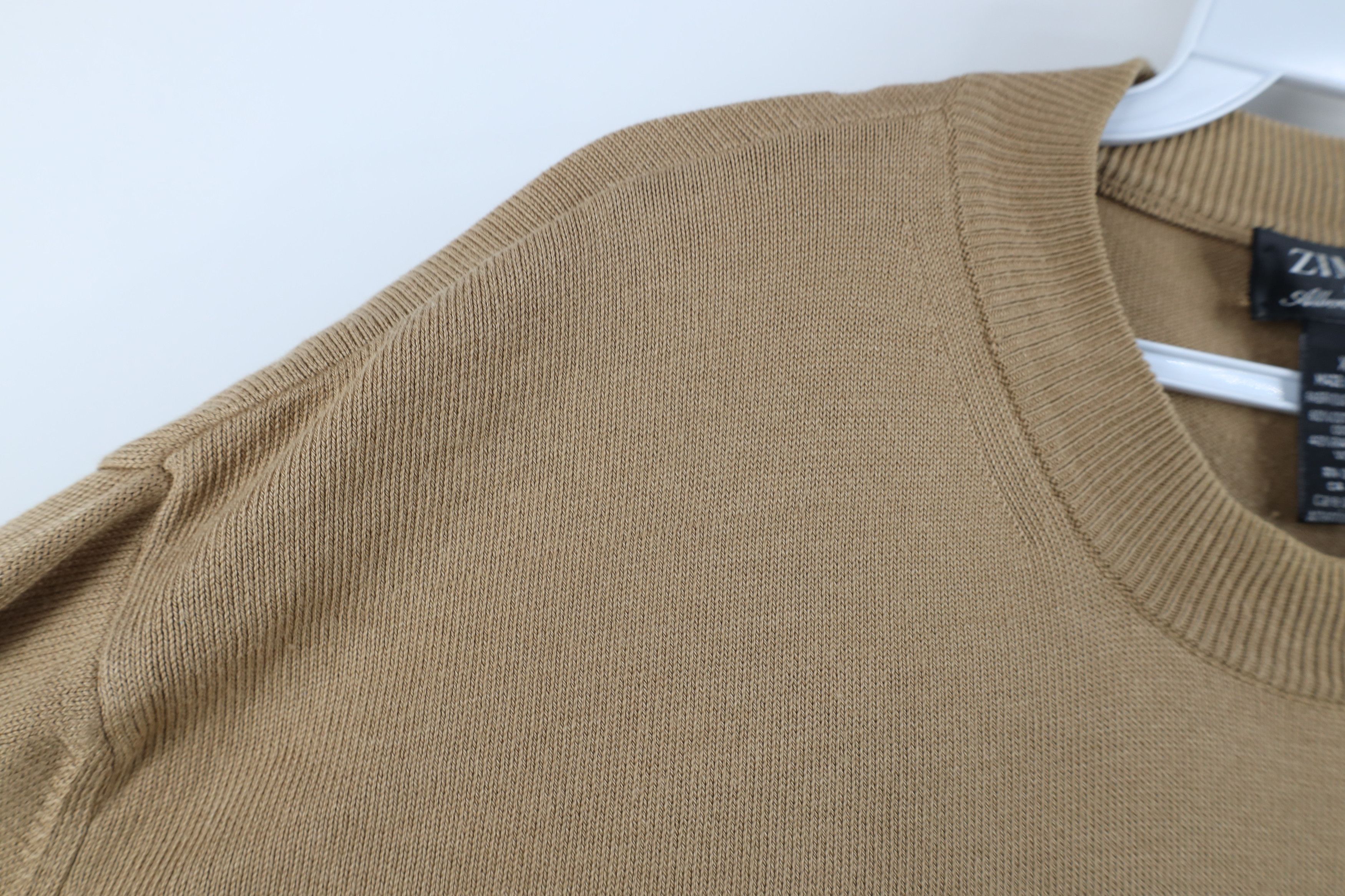 Vintage Vintage 90s Streetwear Blank Short Sleeve Knit Sweater Brown Size US XL / EU 56 / 4 - 6 Thumbnail