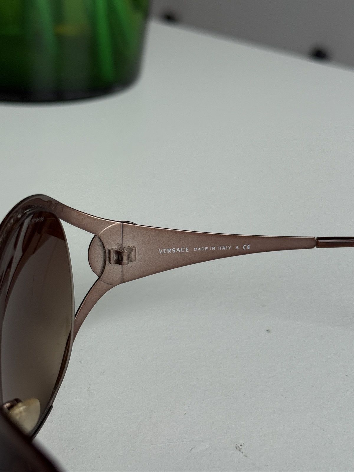 Designer Vintage Versace rosegold oversized sunglasses designer luxury Size ONE SIZE - 8 Thumbnail