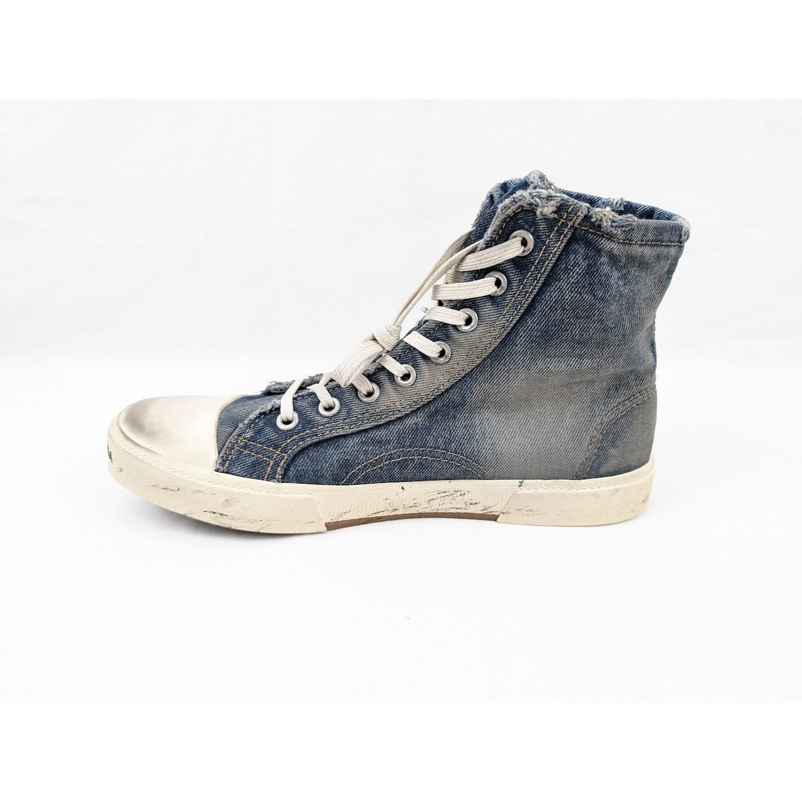 Balenciaga o1rshd1 90'S Paris High-Top Sneakers in Denim Blue Size US 8 / EU 41 - 7 Thumbnail
