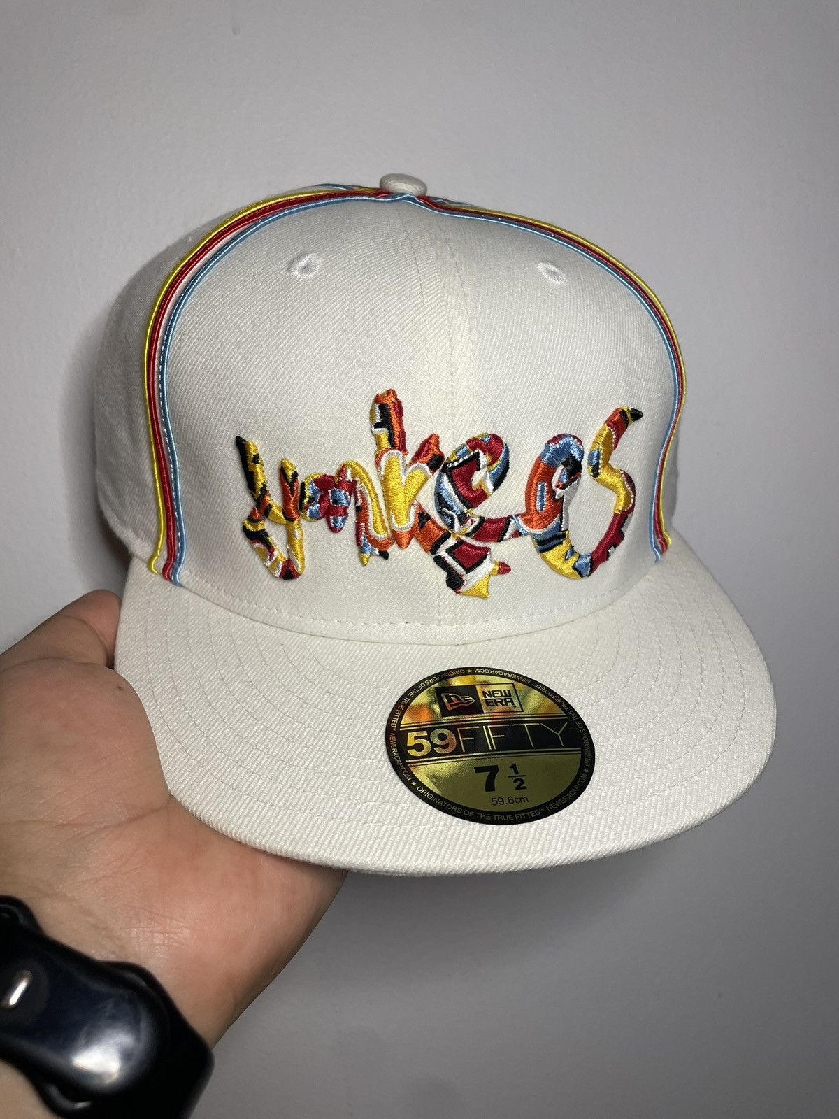 New Era Sz. 7 1/2 Vintage Y2K New York Yankees Fitted Size ONE SIZE - 1 Thumbnail