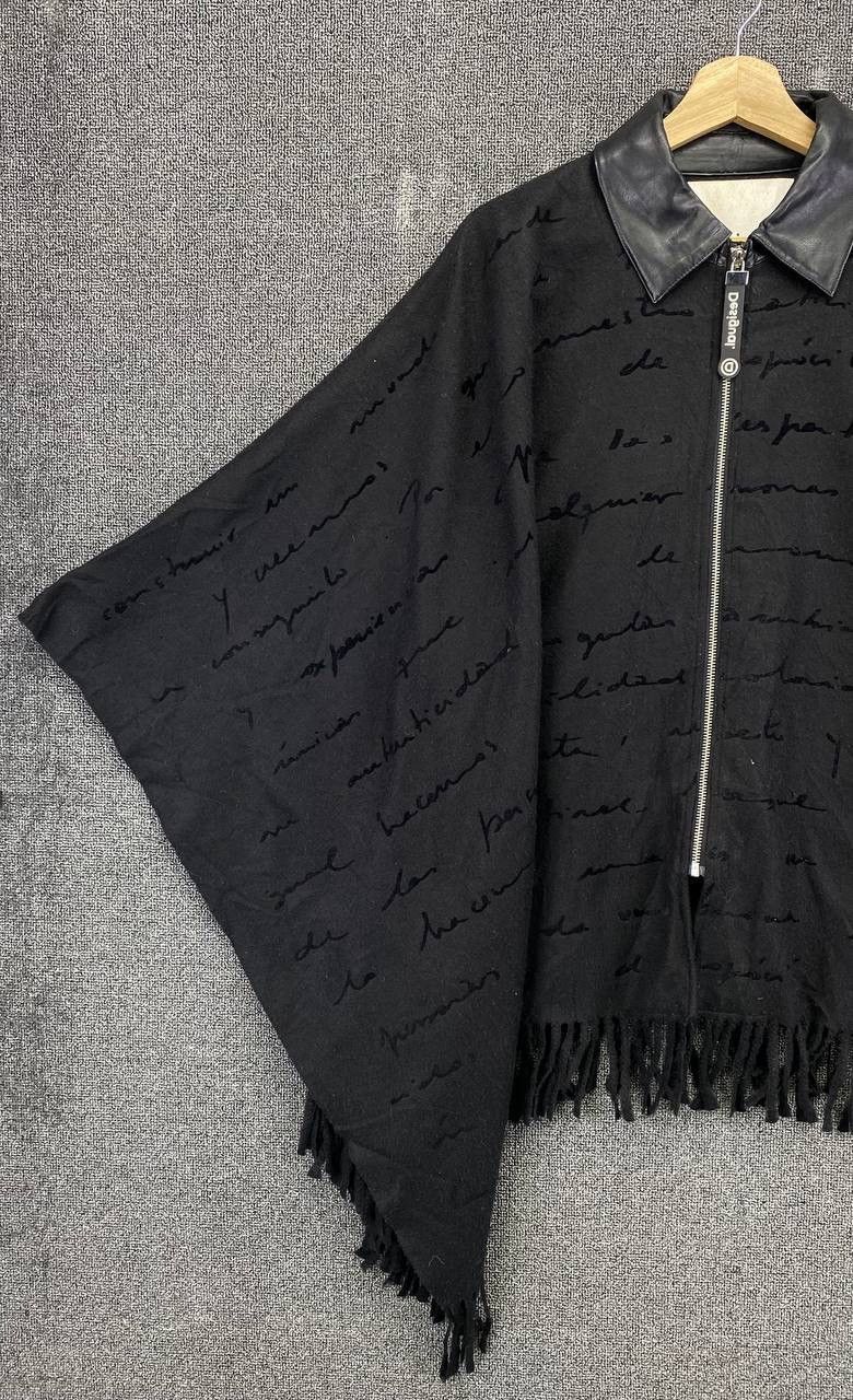 Desigual Vintage Desigual Black Poncho Size ONE SIZE - 4 Thumbnail
