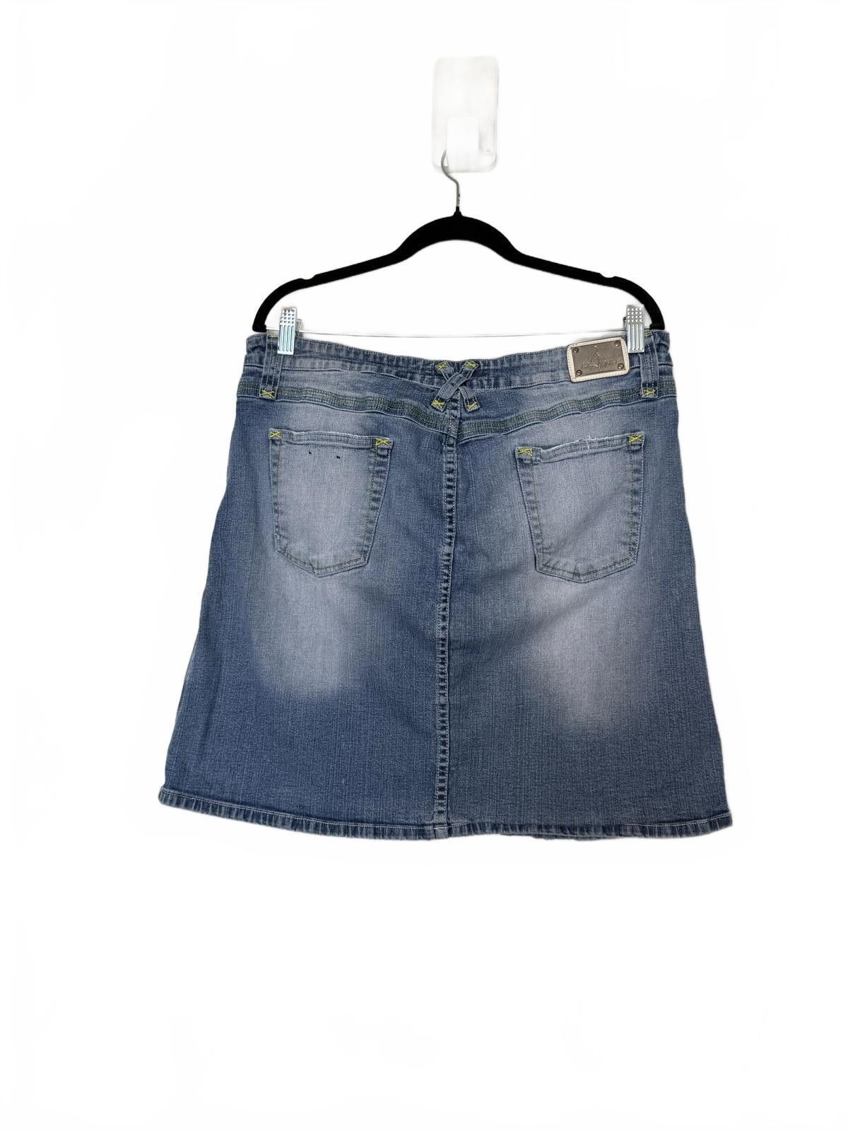 Designer Vintage Y2K Baby Phat Distressed Denim Skirt -XL Size 40" / US 18 - 4 Thumbnail