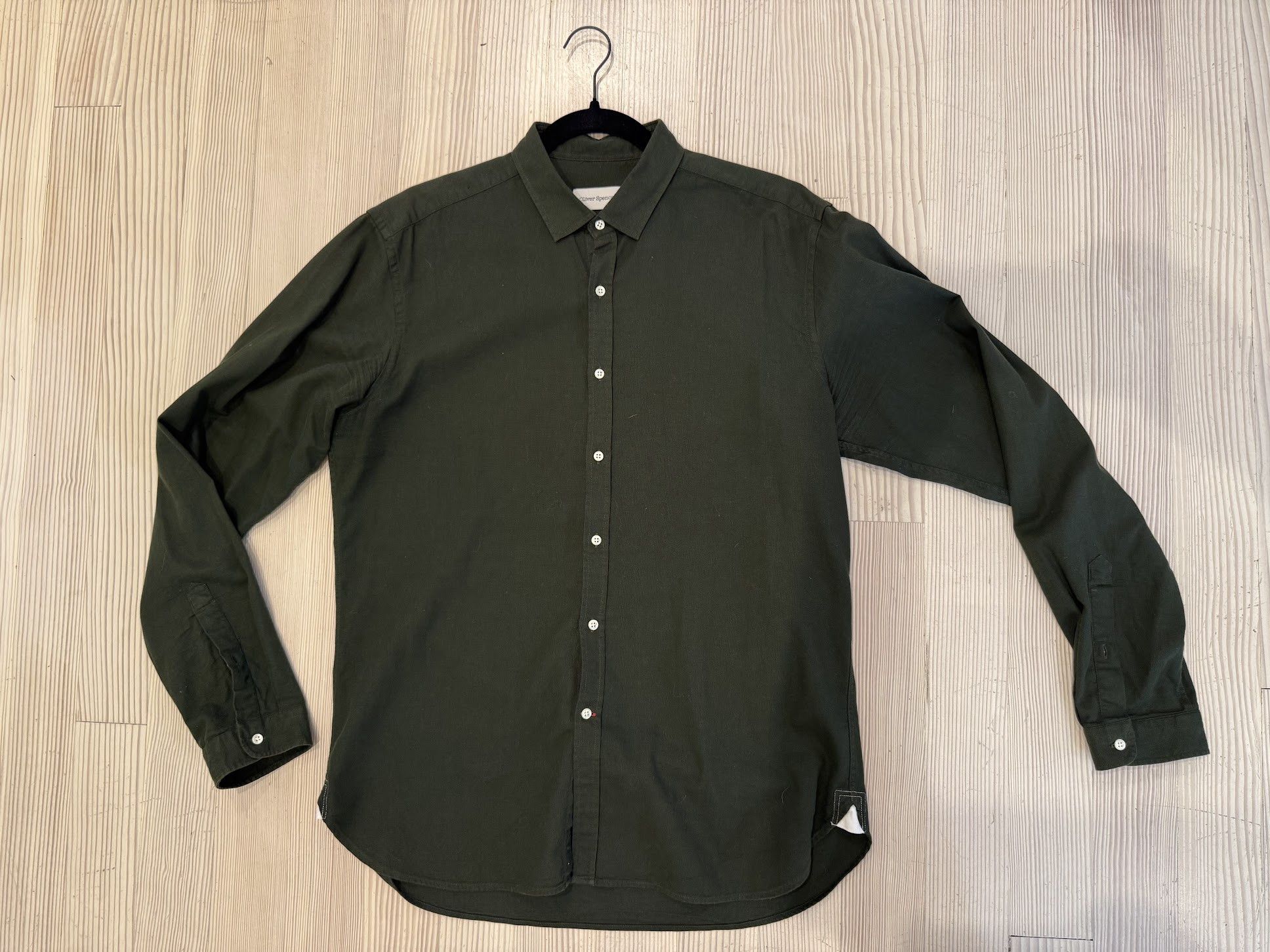 Oliver Spencer Dress shirt (forrest green) Size US XL / EU 56 / 4 - 1 Thumbnail