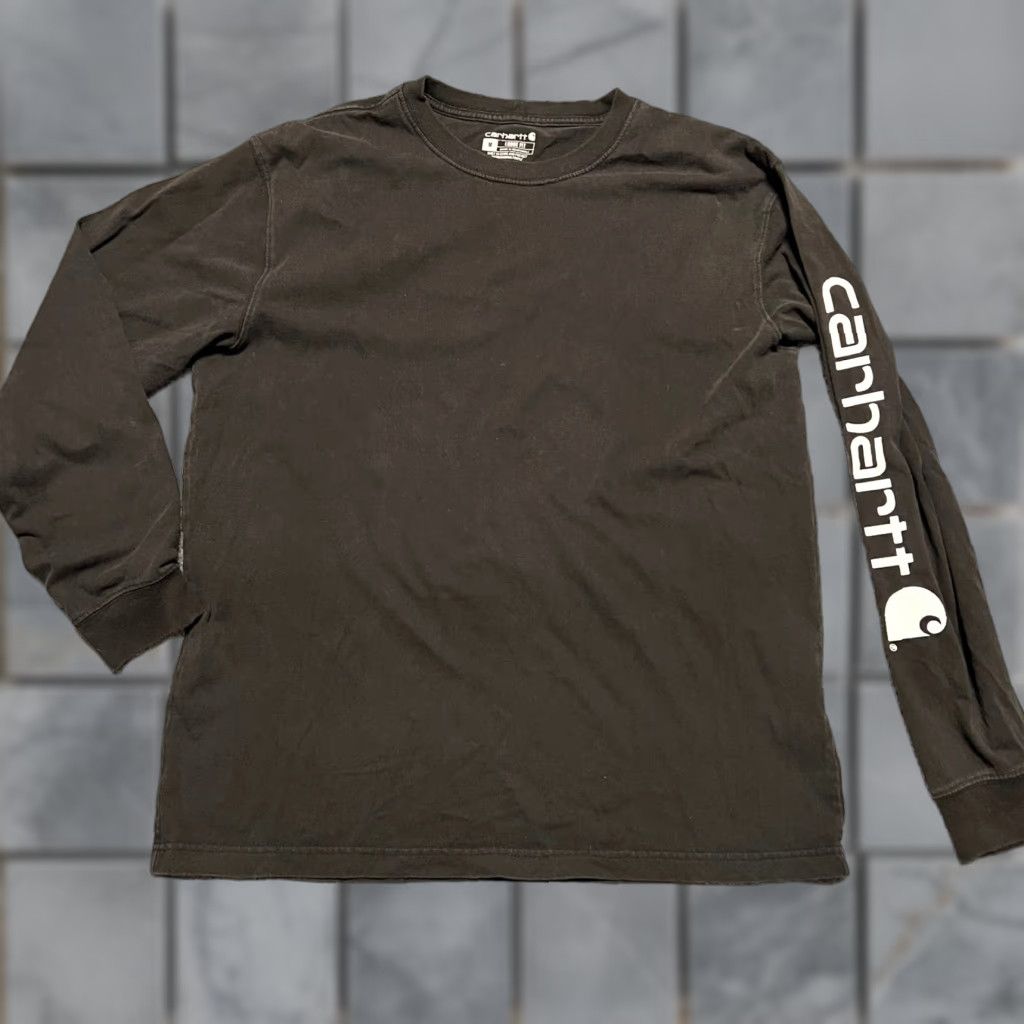 Carhartt Carhartt Shirt Mens Medium Loose Long Sleeve Crew Work Faded Black Size US M / EU 48-50 / 2 - 1 Thumbnail