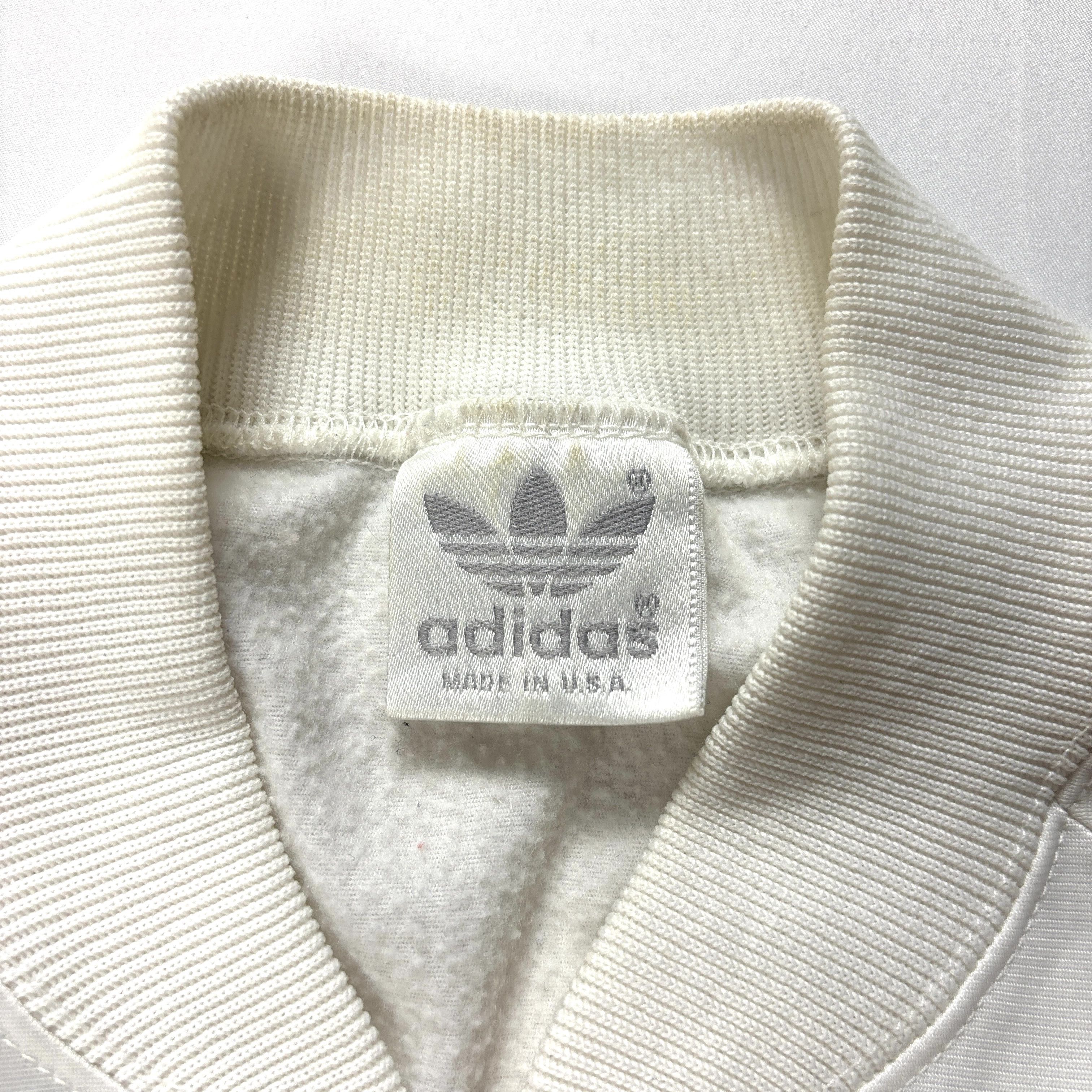 Adidas Vintage Adidas Polyester Track Jacket White Sz M Trefoil USA Size US M / EU 48-50 / 2 - 4 Thumbnail