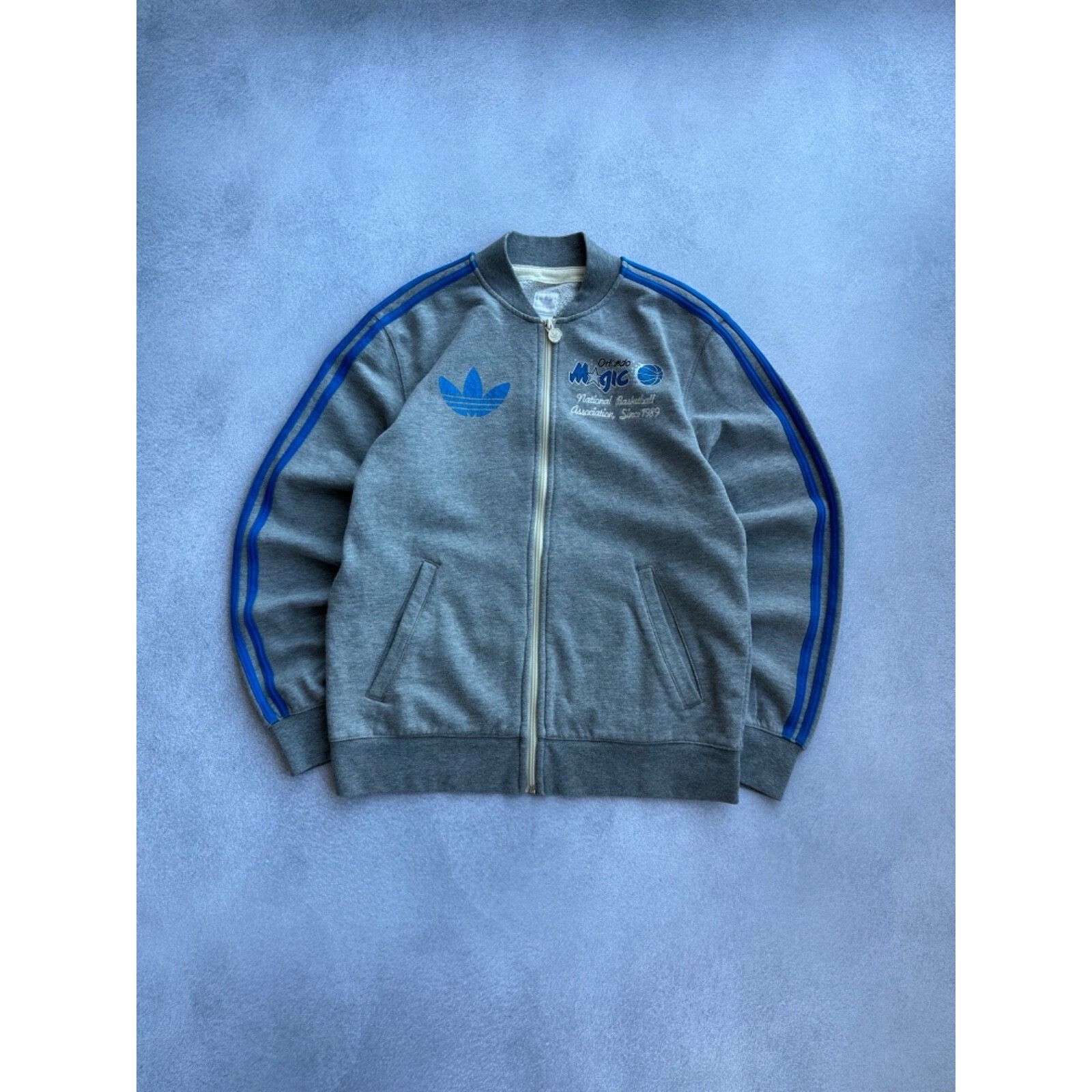 Adidas Vintage Adidas Orlando Magic NBA Mens Grey Bomber Track Jack Size US S / EU 44-46 / 1 - 1 Thumbnail