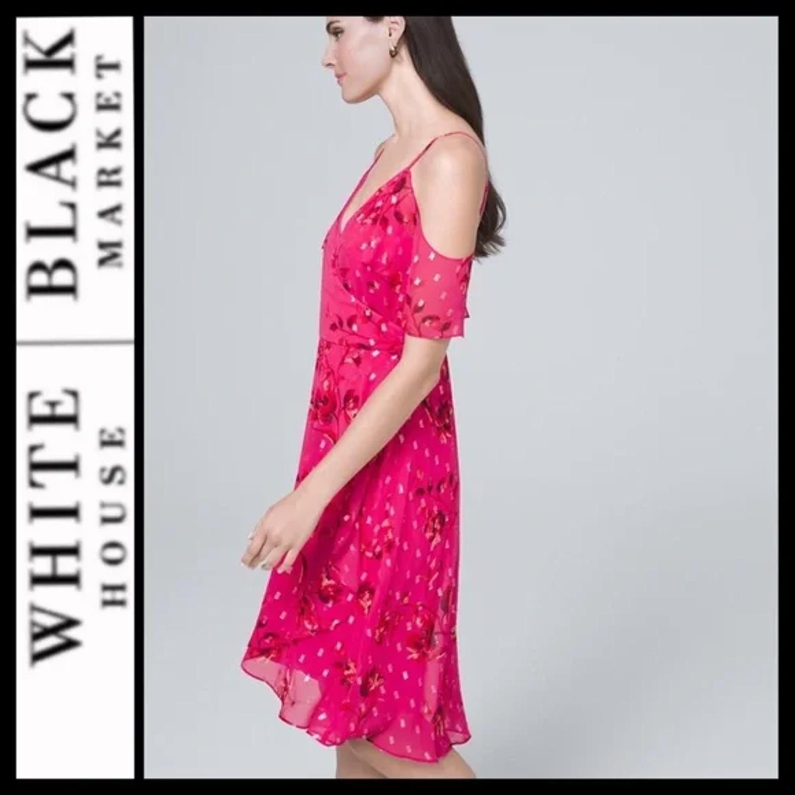 Other White House Black Market Cold-Shoulder Ruffle Dress - NWT Size L / US 10 / IT 46 - 4 Thumbnail