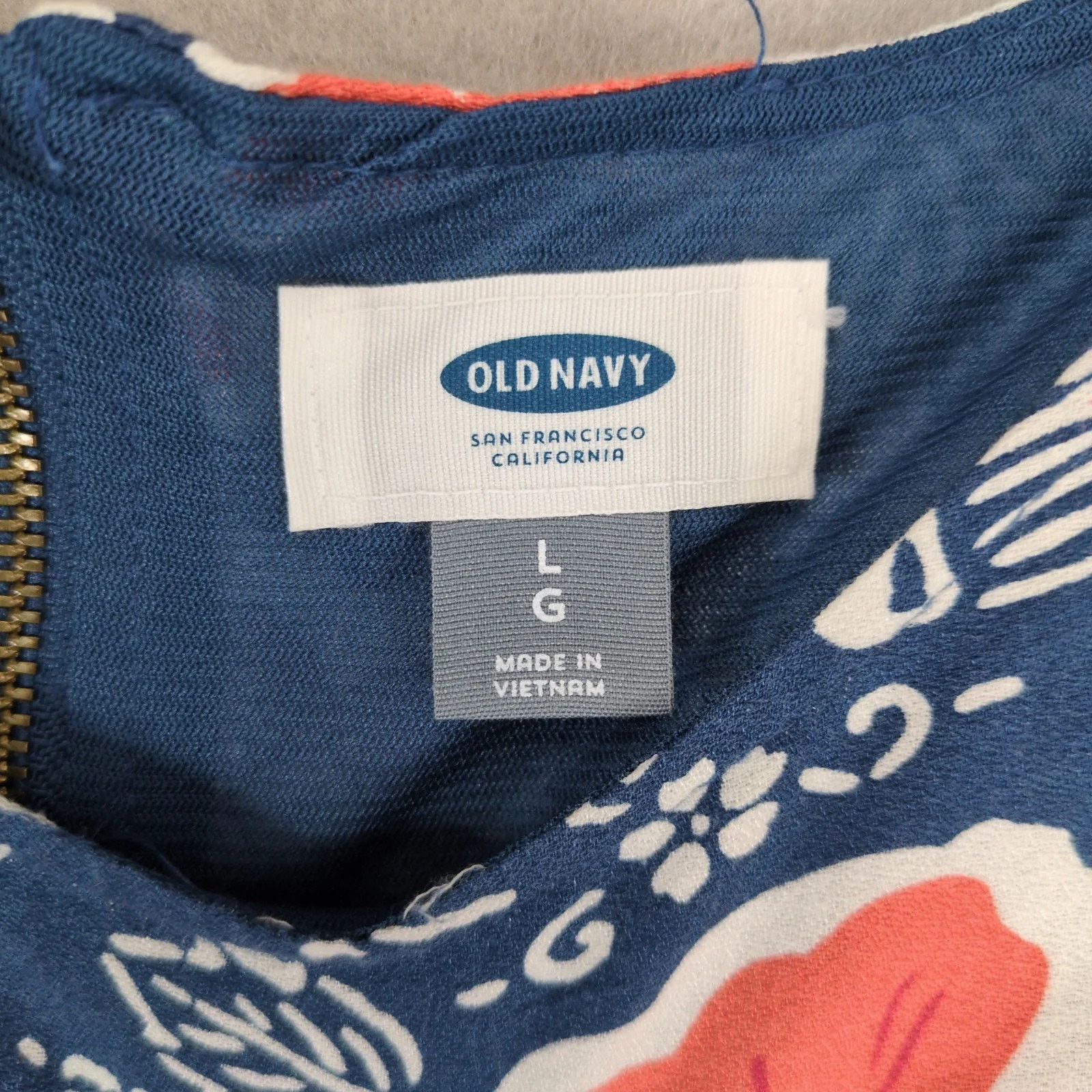 Old Navy NWT Old Navy Floral Bird Print Shift Dress Puff 3/4 Sleeve Size L / US 10 / IT 46 - 3 Thumbnail