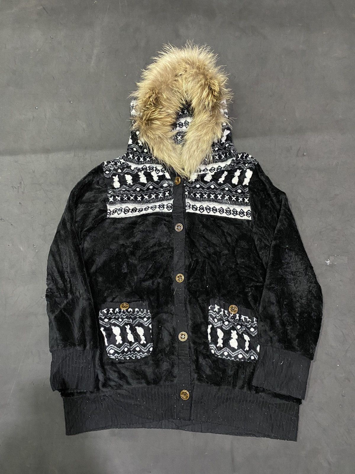 image of If Six Was Nine x Le Grande Bleu L G B Bindingofferjapanese Fleece Furhoodie Ppfm Kmrii Styled in B
