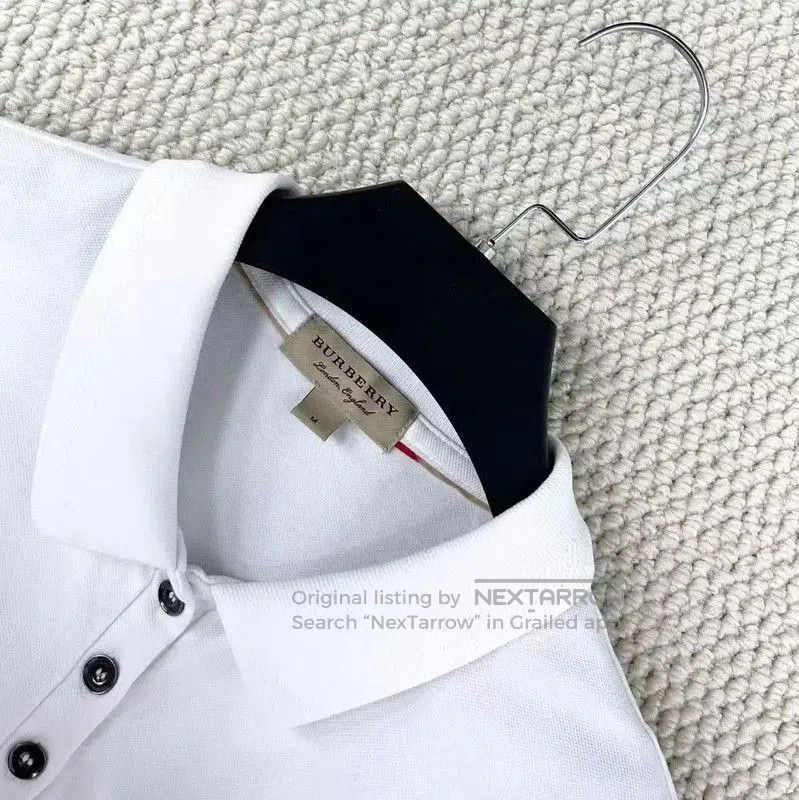 Burberry Burberry Women's White Cotton Short Sleeve Polo. Size M / US 6-8 / IT 42-44 - 3 Thumbnail