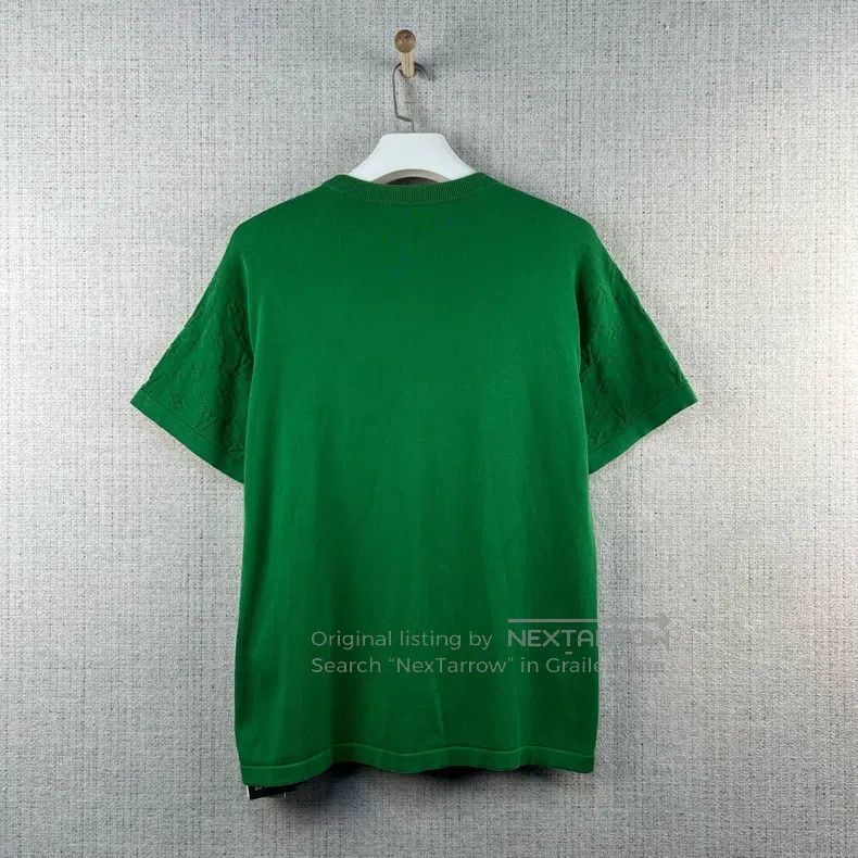 Louis Vuitton Louis Vuitton Green cuff embossed full logo short sleeve Size US S / EU 44-46 / 1 - 4 Thumbnail