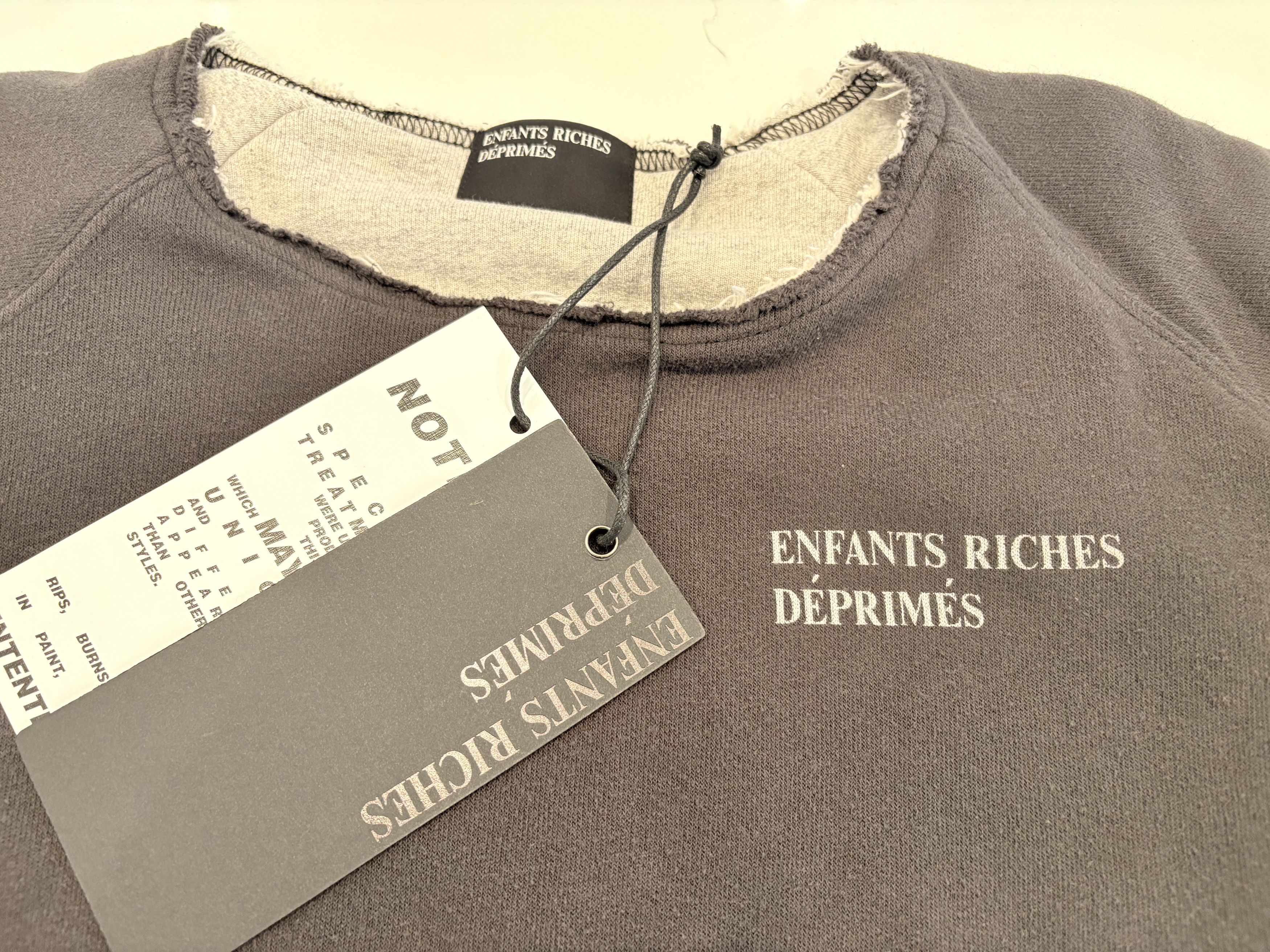 Enfants Riches Deprimes LINED RAGLAN LOGO SWEATSHIRT Size US L / EU 52-54 / 3 - 2 Thumbnail