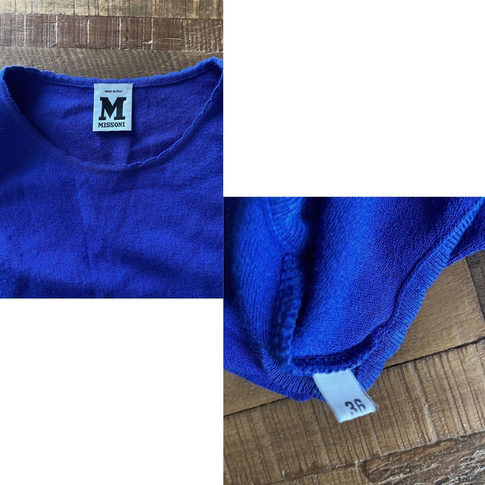 Missoni M Missoni Y2K Blue Knit Mini Dress Bodycon Flared Skirt Size XS / US 0-2 / IT 36-38 - 4 Thumbnail