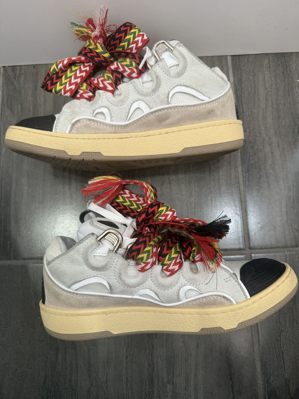 Lanvin Lanvin leather curb sneakers Size US 8 / IT 38 - 4 Thumbnail