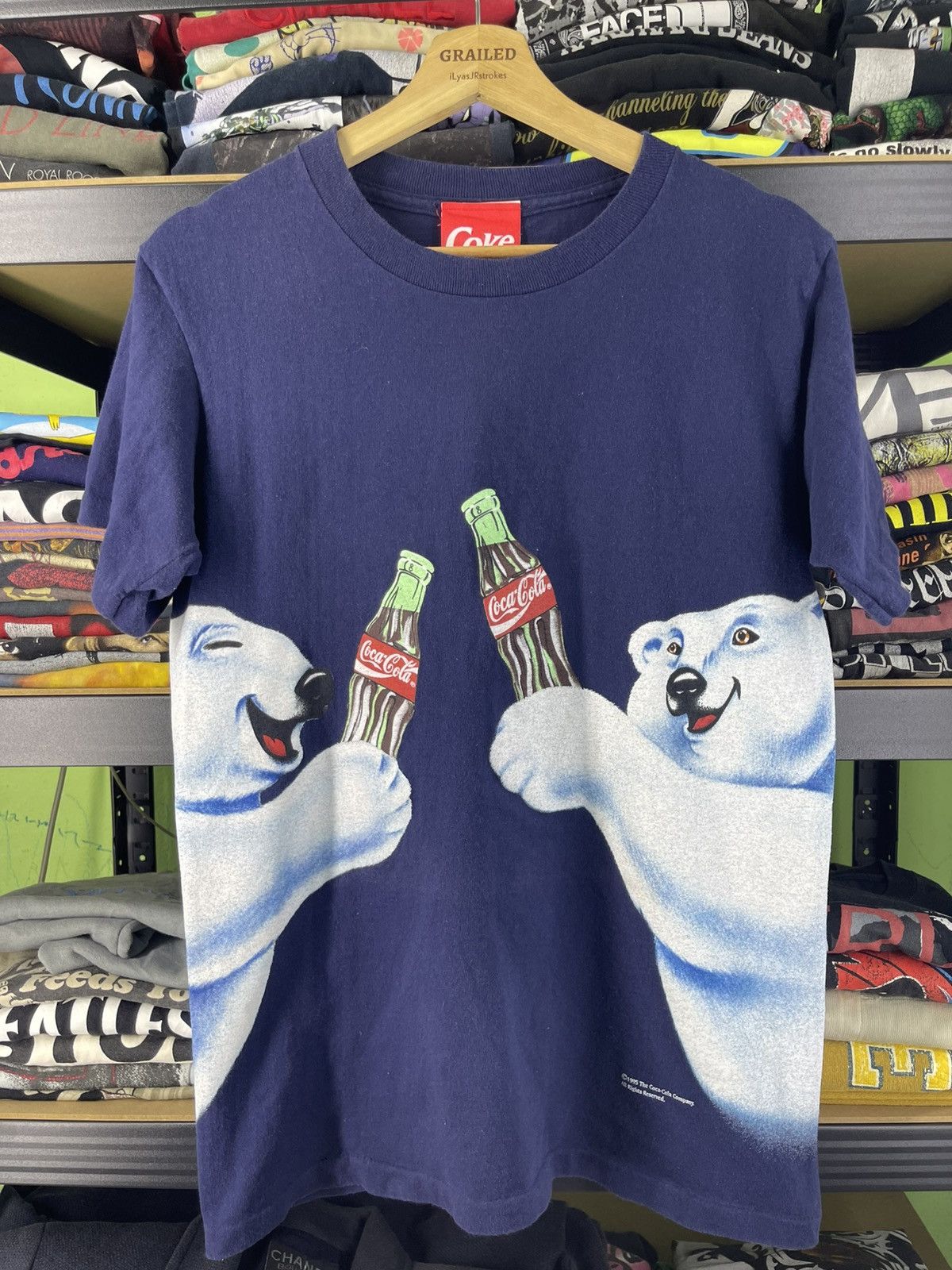 Coca Cola 1995 Vintage Coca-Cola Polar Bear T-shirt Size US M / EU 48-50 / 2 - 2 Thumbnail