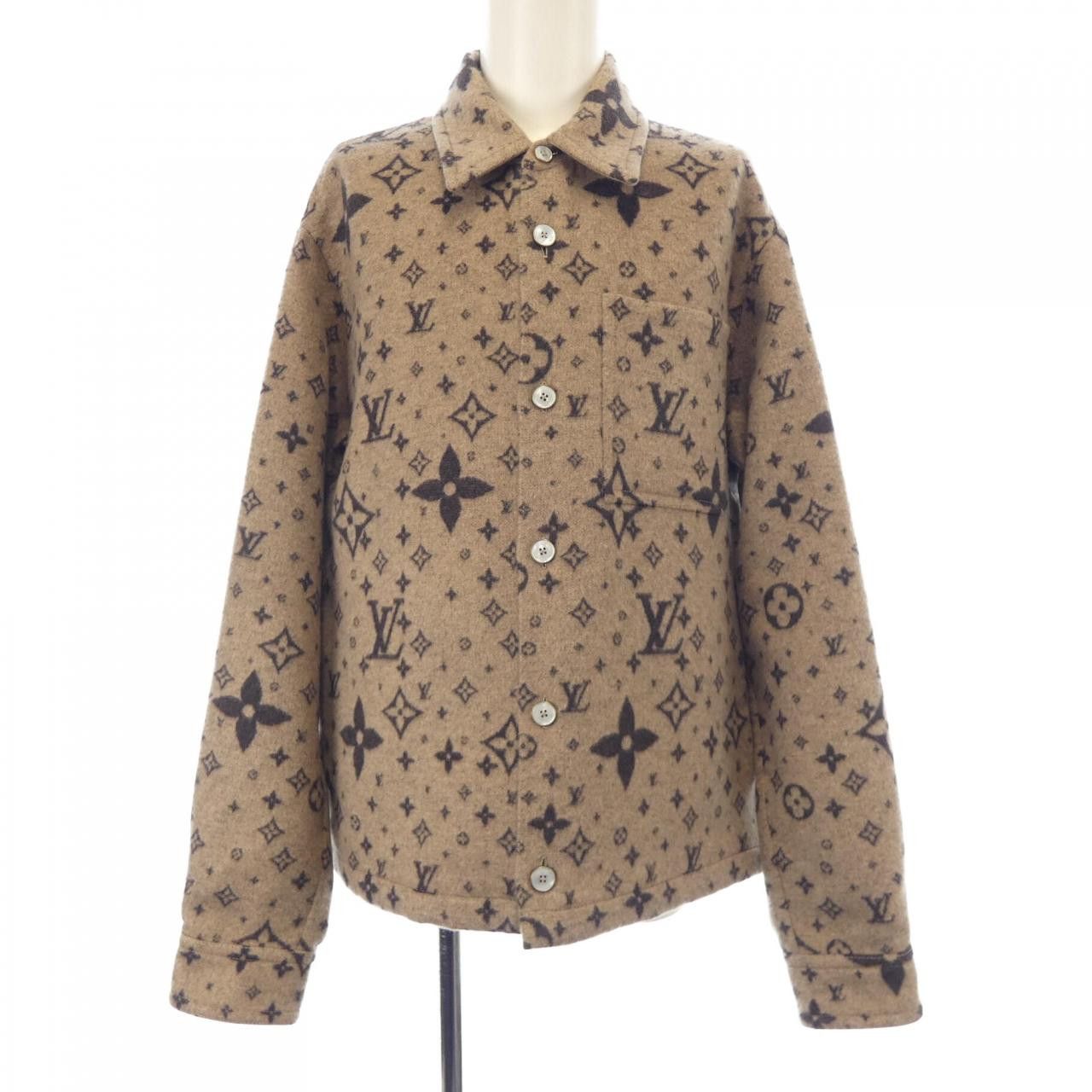 Louis Vuitton Louis Vuitton Louis Vuitton Cashmere Blend Jacket Textile Outerwear HSB39WFRW DUTY FREE for USA Size ONE SIZE - 1 Thumbnail