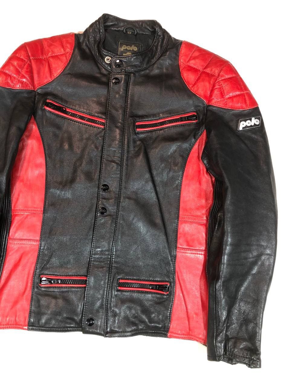 Vintage Polo Racing Moto Biker Leather Jacket Vintage Size US M / EU 48-50 / 2 - 3 Thumbnail