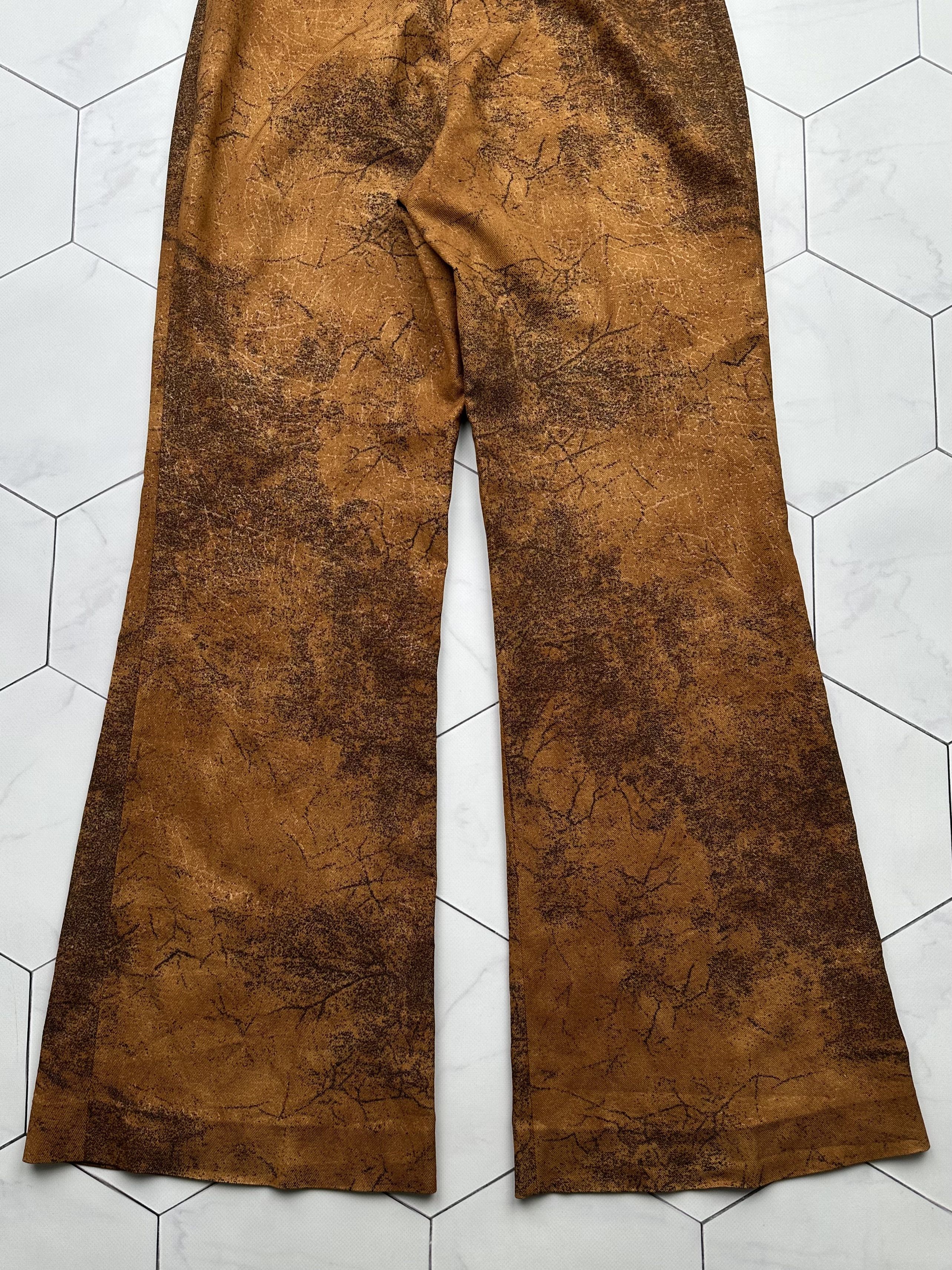 Japanese Brand Vintage Faded Printed Flare Pants (B423)E2 Size 27" / US 4 / IT 40 - 6 Thumbnail