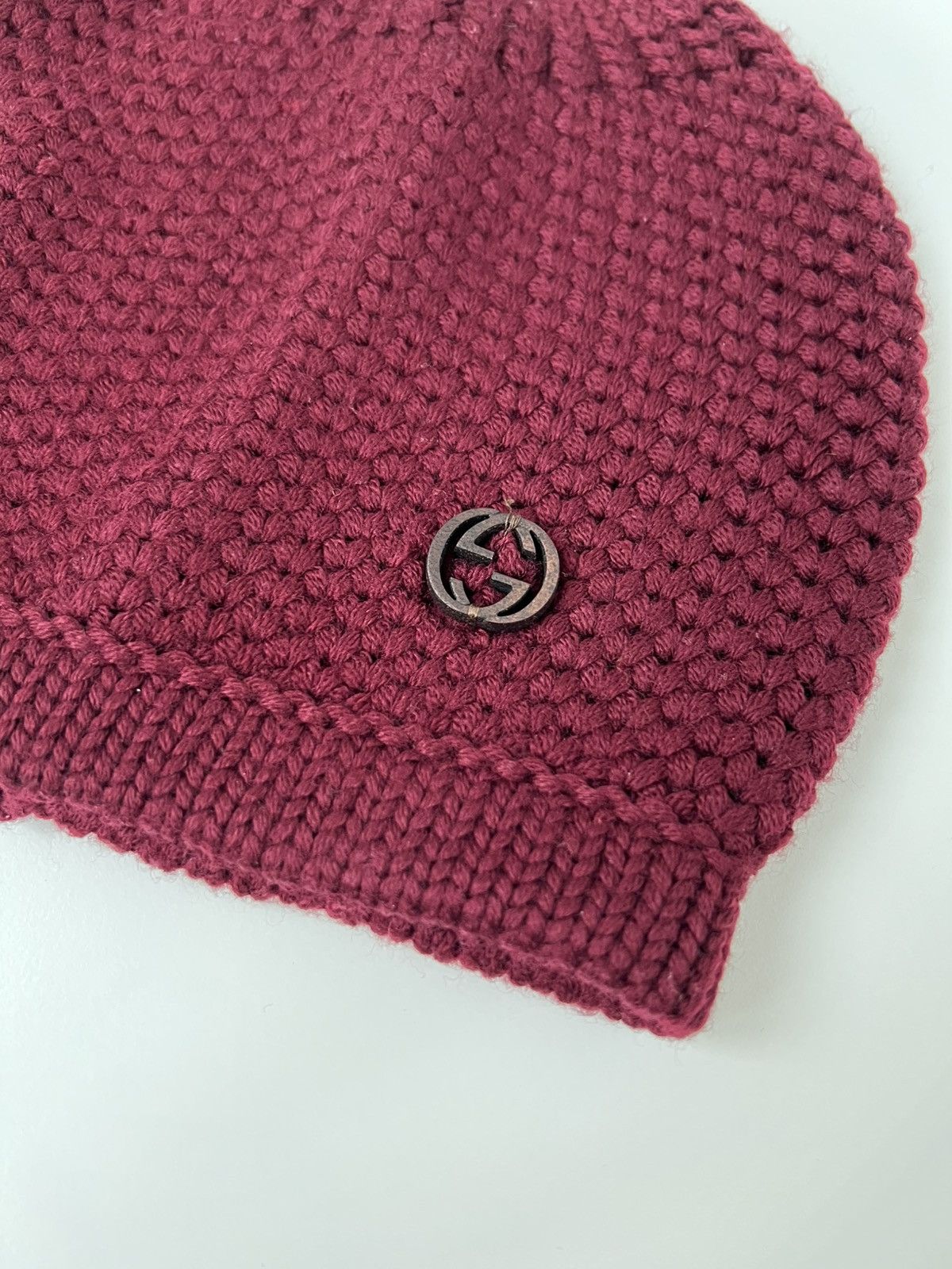Gucci Gucci GG Logo Knit Wool Beanie Hat M Size Size ONE SIZE - 2 Thumbnail