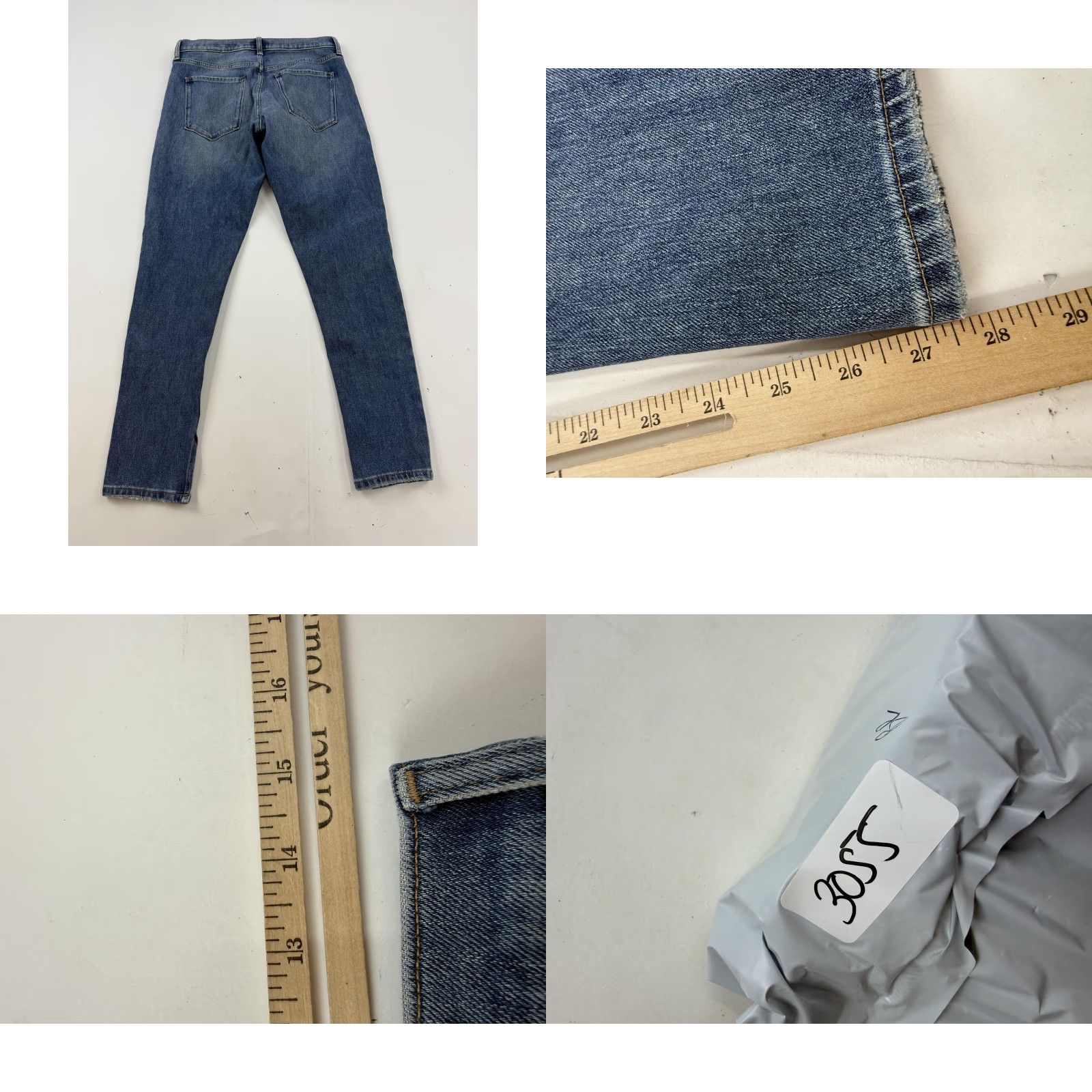 Banana Republic Banana Republic Jeans Womens 29 Blue Mid Rise Skinny Ankle Slit Stretch Denim Size 29" - 8 Thumbnail
