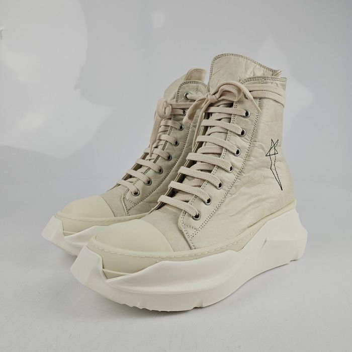 Rick Owens Drkshdw Rick Owens DRKSHDW Abstract White High Top Sneakers ...