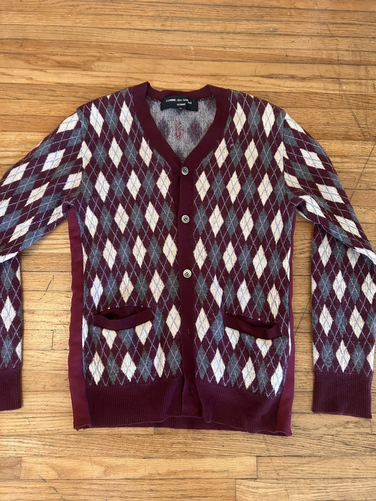 Comme des Garcons × Comme des Garcons Homme Argyle Knit Sweater