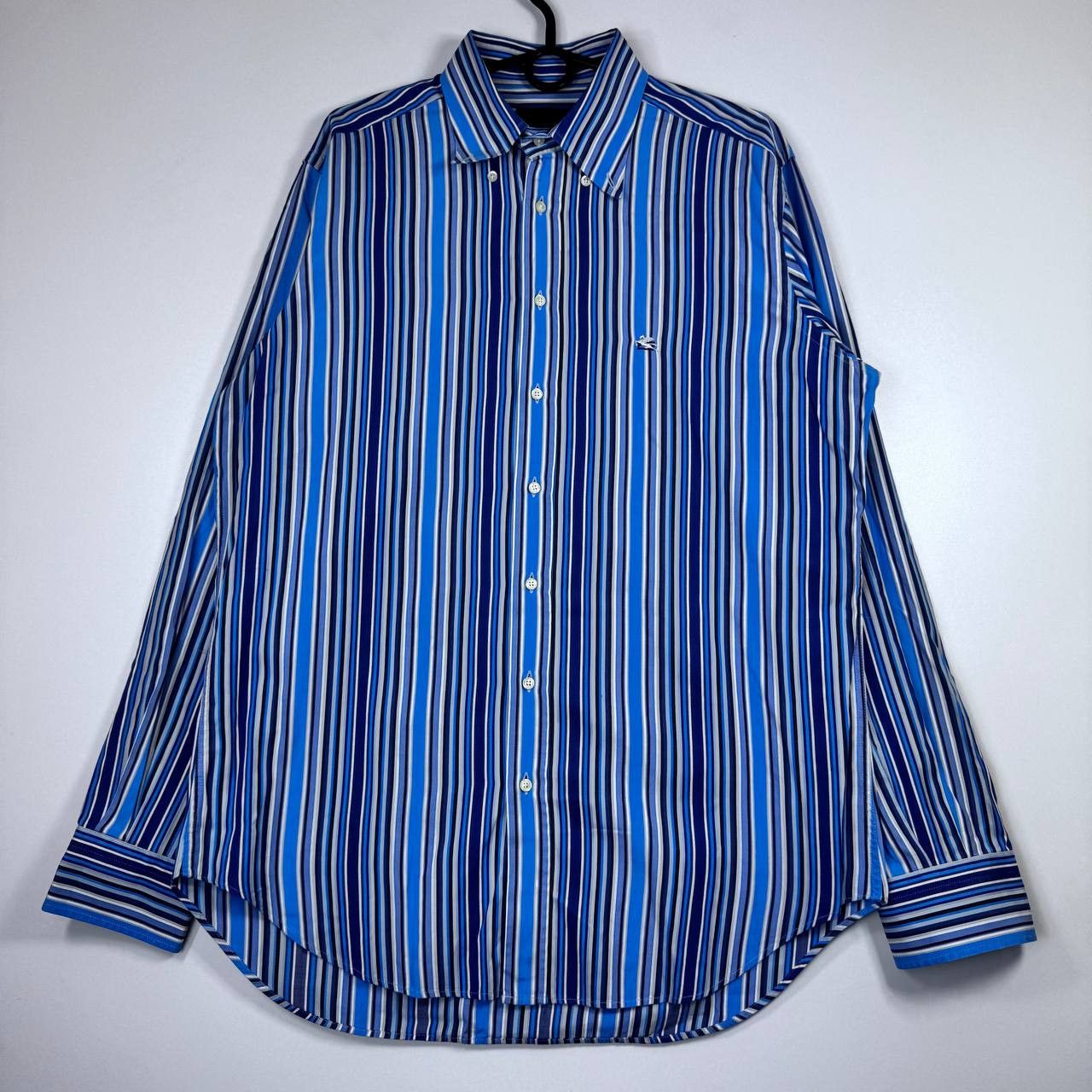 Etro Etro Milano Striped Button Up Shirt Blue Mens Size L Size US L / EU 52-54 / 3 - 1 Thumbnail