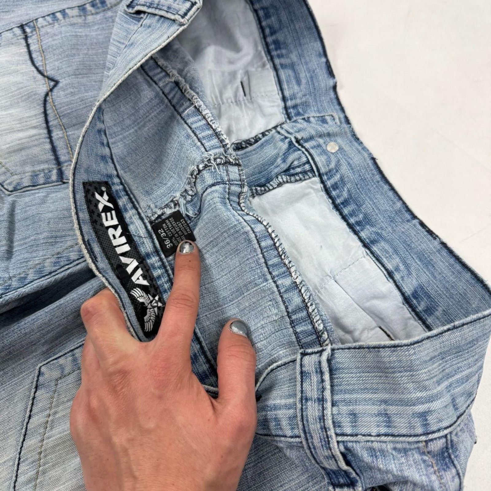 Avirex × Japanese Brand × Vintage Vintage y2k avirex grunge archive faded baggy wide leg jeans Size US 38 / EU 54 - 6 Thumbnail