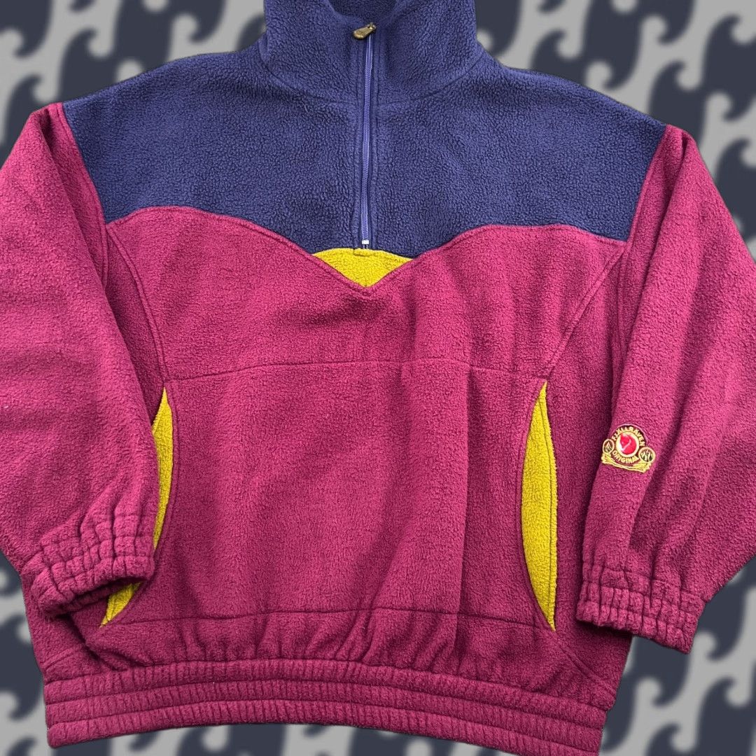 Vintage VINTAGE Fjallraven Sweater Mens M Pullover 1/2 Zip Pockets Red Blue Jumper Size US M / EU 48-50 / 2 - 1 Thumbnail