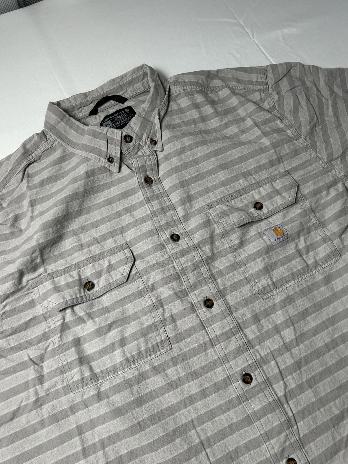 Carhartt Carhartt Pocket Striped Shirt Heavyweight Workwear Size US XXL / EU 58 / 5 - 2 Thumbnail