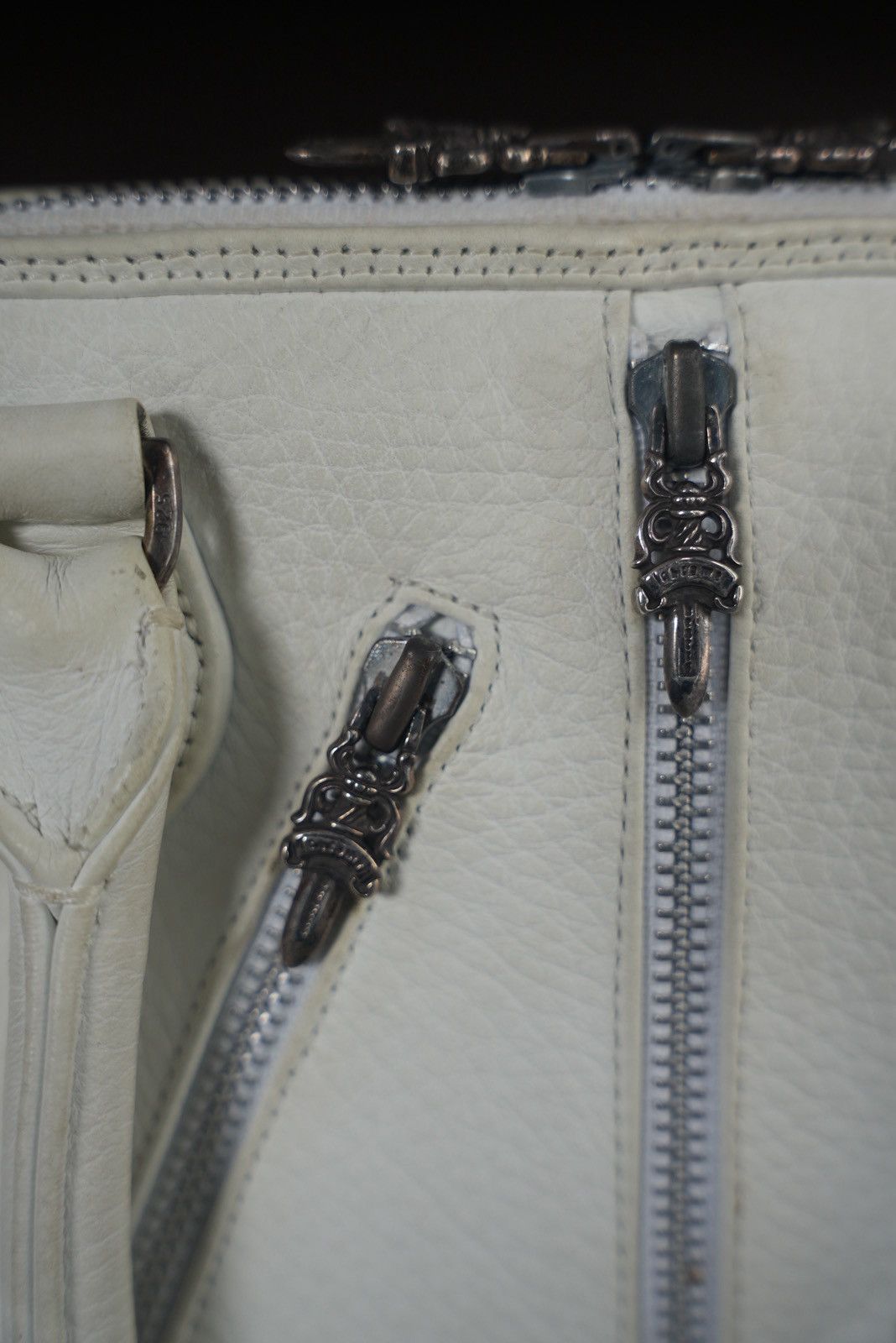 Chrome Hearts Chrome Hearts x JJ Dean White Leather Bag Size ONE SIZE - 3 Thumbnail