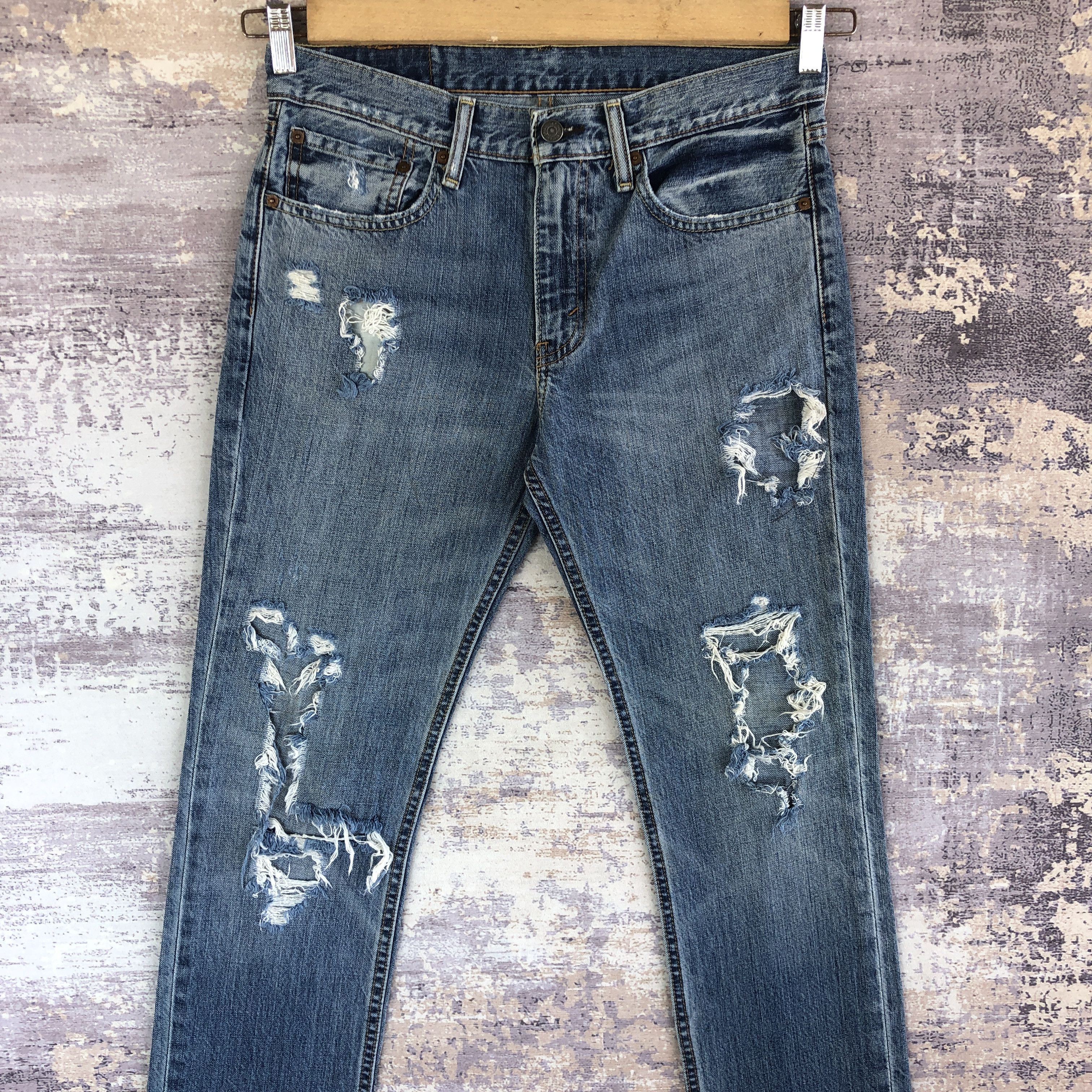 Levi's Vintage Levis 511 Distressed Jeans Levi's Skinny Denim Size US 30 / EU 46 - 3 Thumbnail