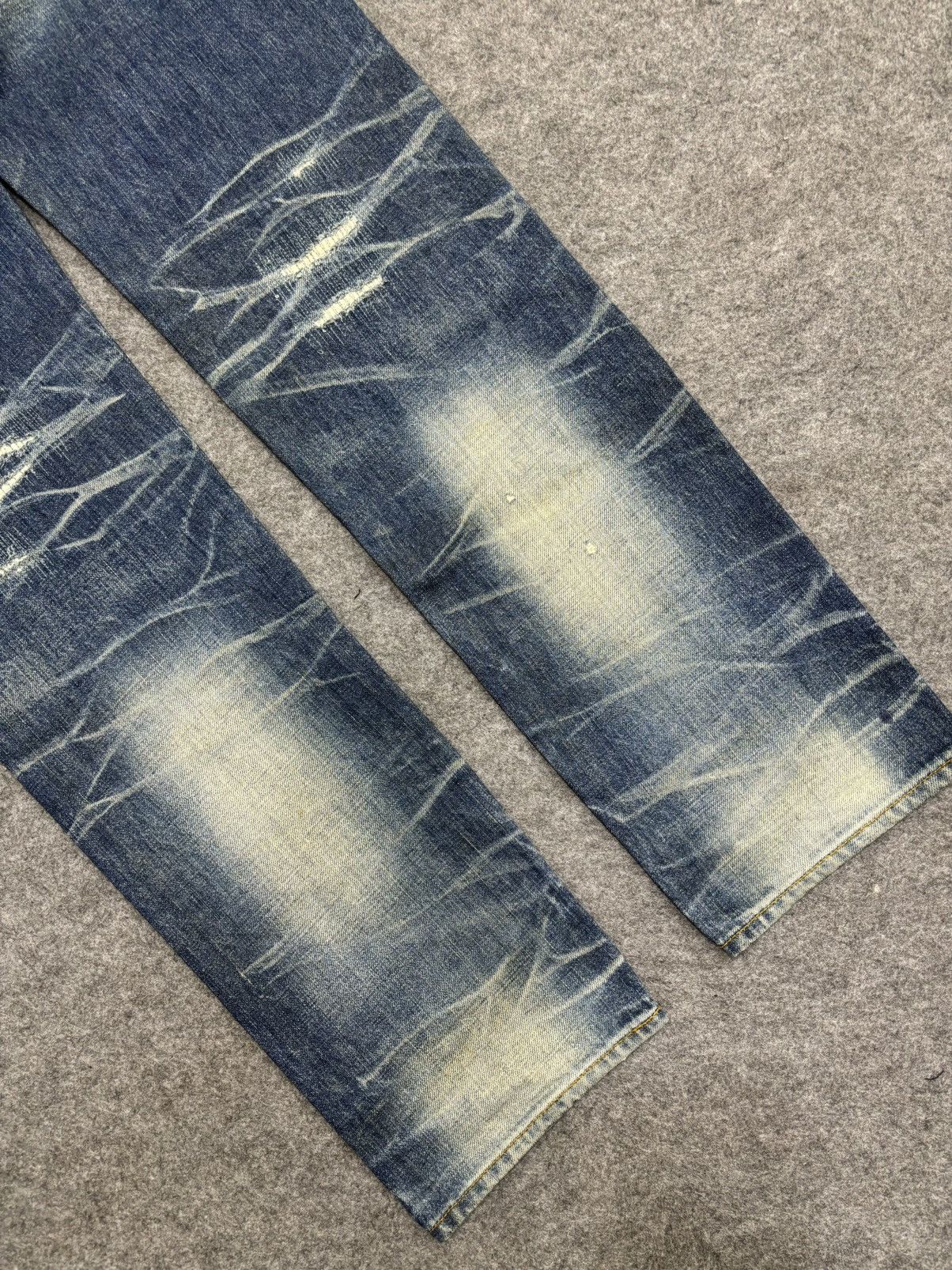 Japanese Brand 💥Sick💥BAGARCH Distressed Raw Stitch Selvedge Denim F543 Size US 31 - 19 Thumbnail