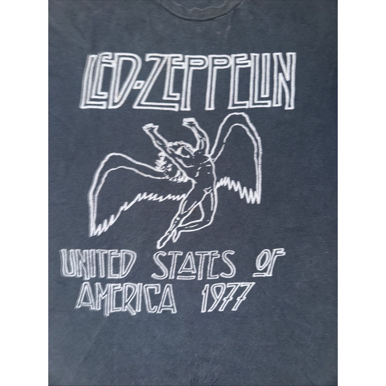 Band Tees × Vintage Led Zeppelin Band T-Shirt Black XL Distressed Grunge Rock Size US XL / EU 56 / 4 - 2 Thumbnail