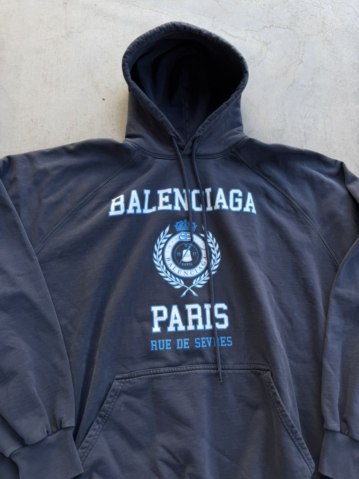 Balenciaga Balenciaga Oversized Hoodie – “Marine Blue” Medium Size US M / EU 48-50 / 2 - 2 Thumbnail