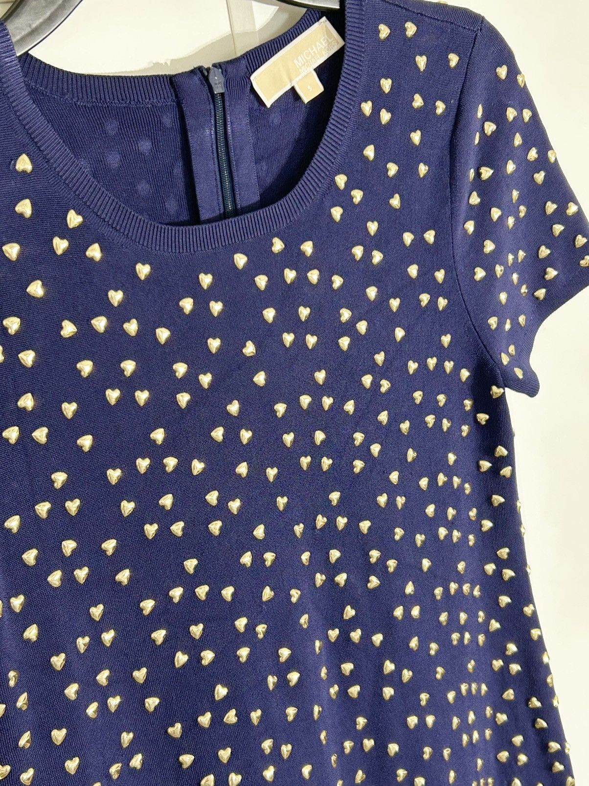 Michael Kors Michael Kors dress hearts navy blue studs frill 36 S Size S / US 4 / IT 40 - 4 Thumbnail