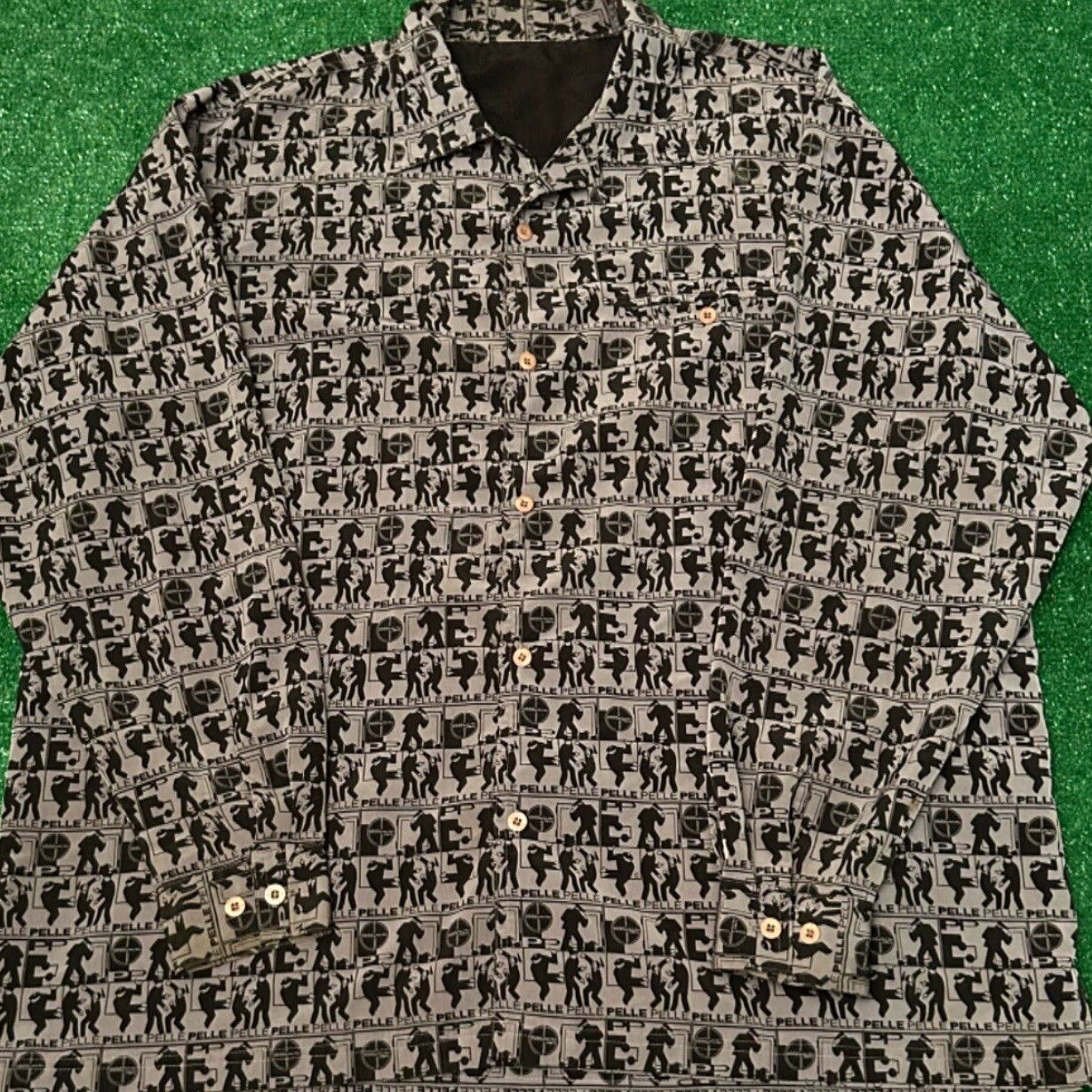 Pelle Pelle VINTAGE Pelle Pelle Streetwear Hip Hop Button-Up Shirt Mens XXL Grunge Punk 90s Y2K Size US XXL / EU 58 / 5 - 5 Thumbnail