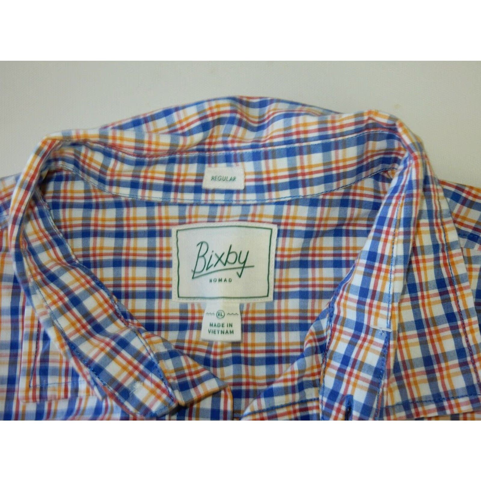 Vintage Bixby Men's Short Sleeve Plaid Button-Up Shirt Blue XL Size US XL / EU 56 / 4 - 3 Thumbnail