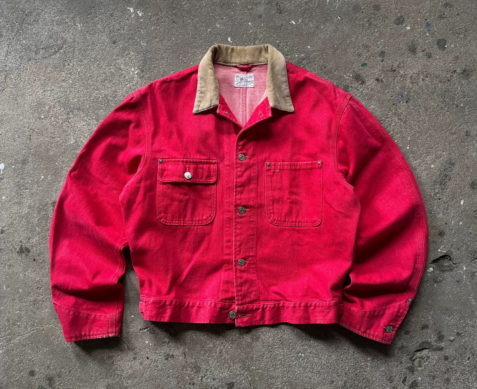 Vintage Vintage Polo Ralph Lauren USA Denim Jacket Size US XL / EU 56 / 4 - 1 Thumbnail