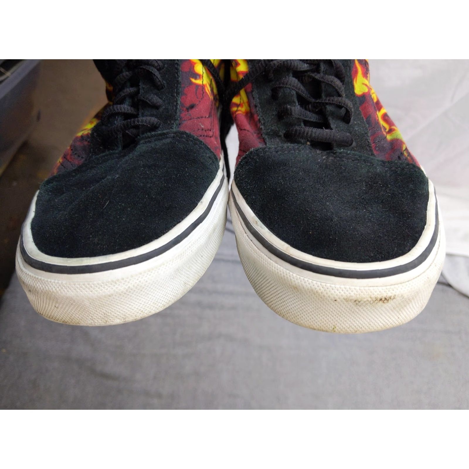 Vans Vans Flame Skull Shoes Mens 9 Black Suede Low Top Skate Sneakers Womens 10.5 EU 42 UK 8 Colorblock Pattern Nike? Size M / US 6-8 / IT 42-44 - 5 Thumbnail