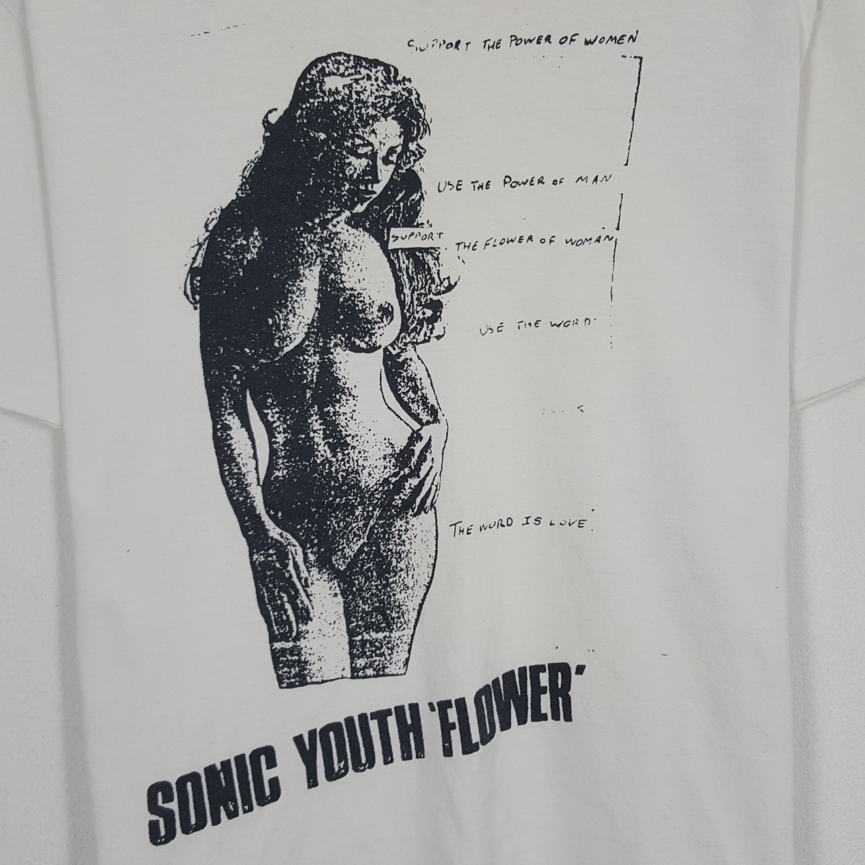Vintage Sonic Youth Flower Sexy Design Tshirt