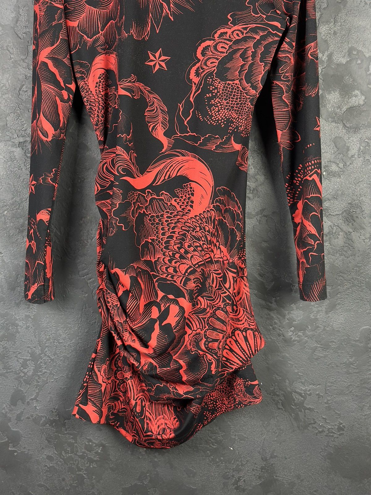 Just Cavalli JUST CAVALLI RED ORIENTAL PRINT MINI DRESS Size M / US 6-8 / IT 42-44 - 8 Thumbnail